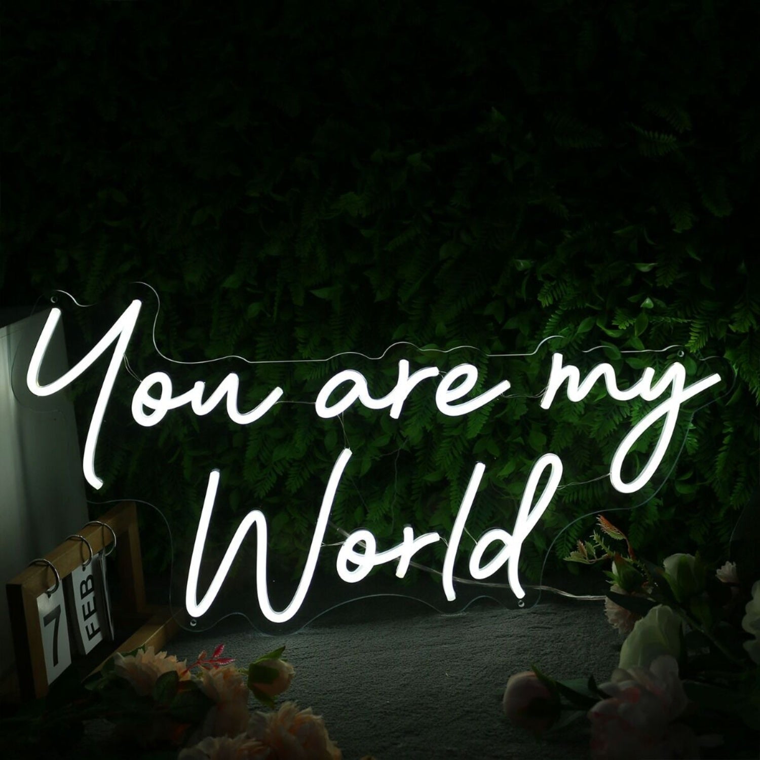 You Are My World White Neon Sign | Shineneon