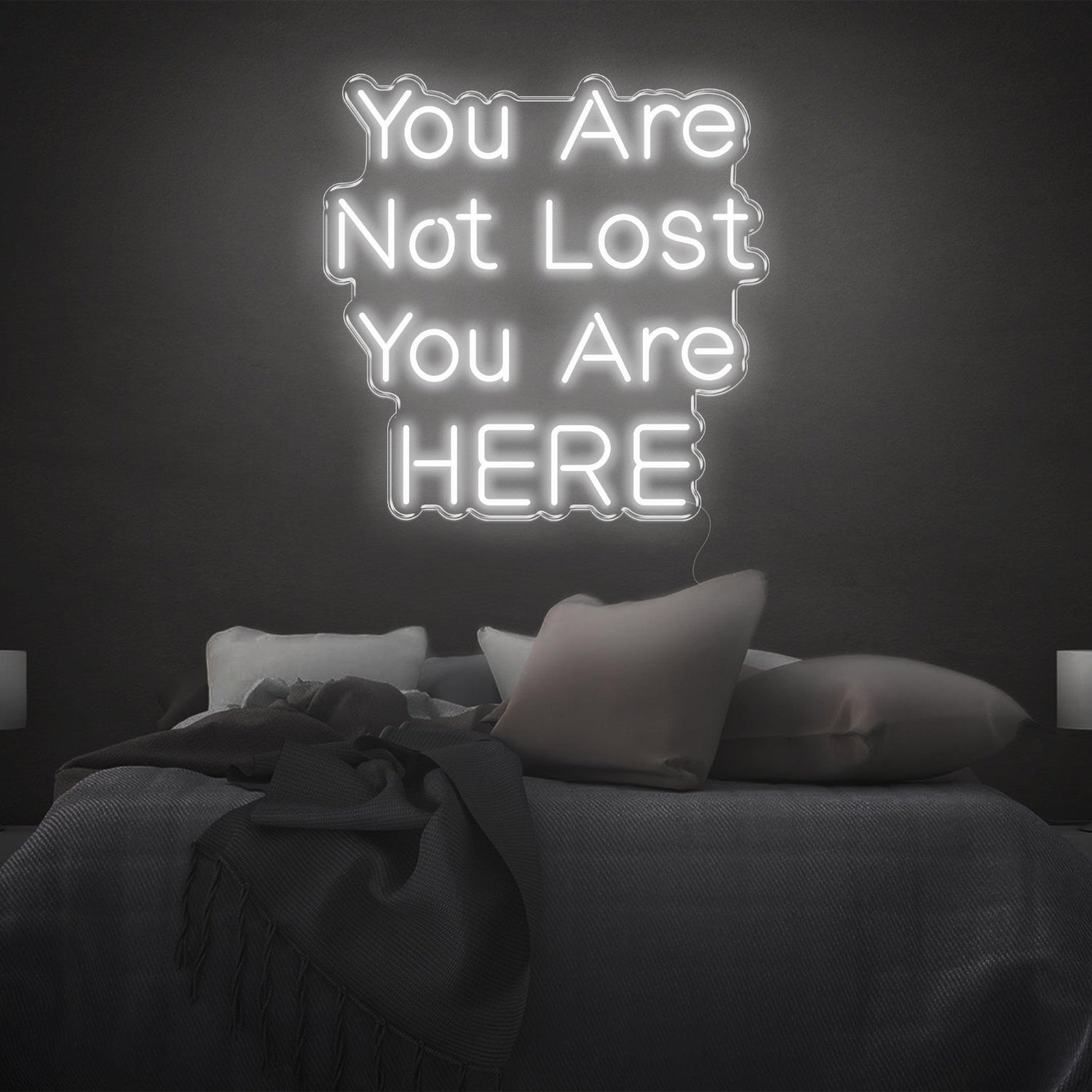 You Are Not Lost Here Vibrant Yellow Led Neon Sign For Bedroom Wall Decor | Shineneon