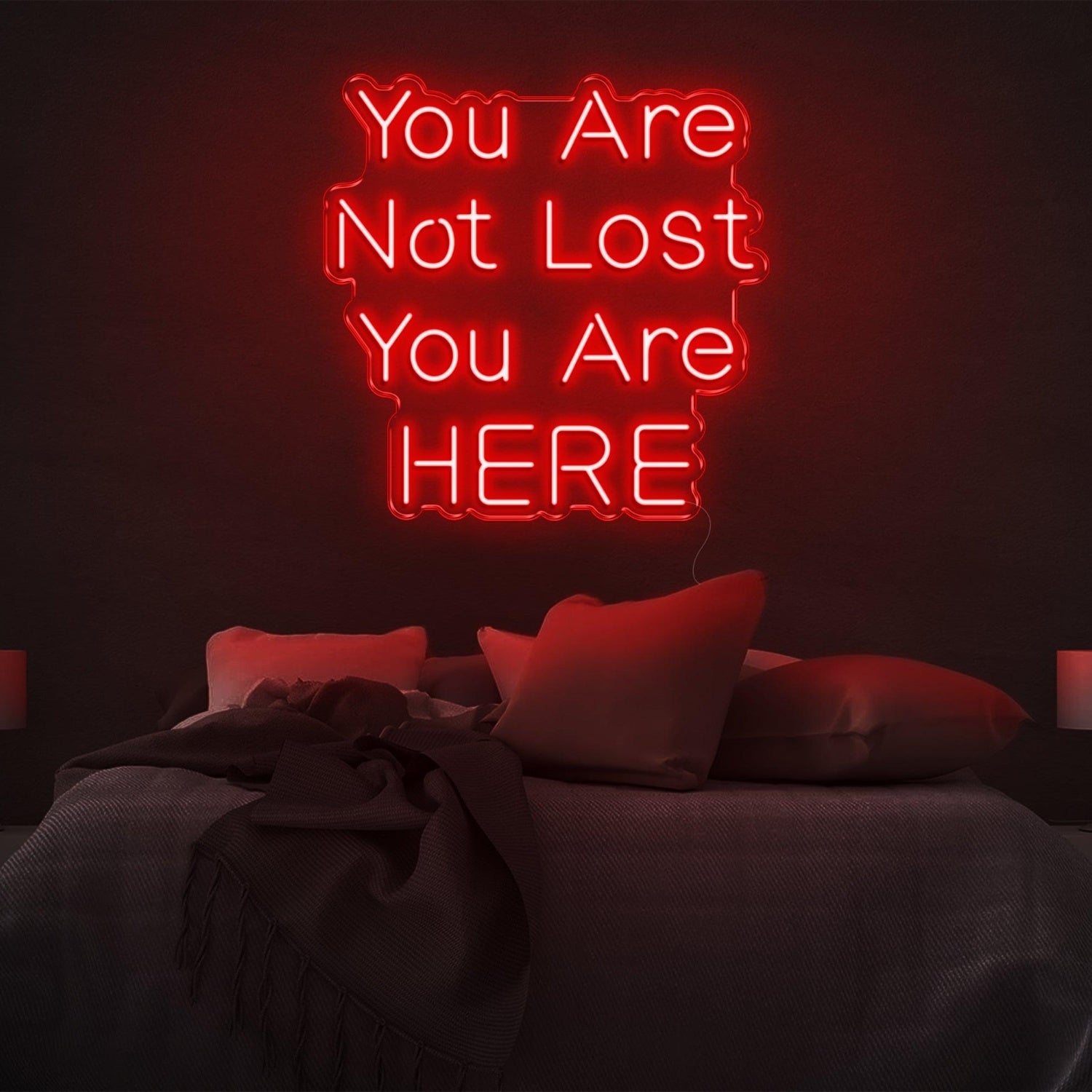 You Are Not Lost Here Vibrant Yellow Led Neon Sign For Bedroom Wall Decor | Shineneon