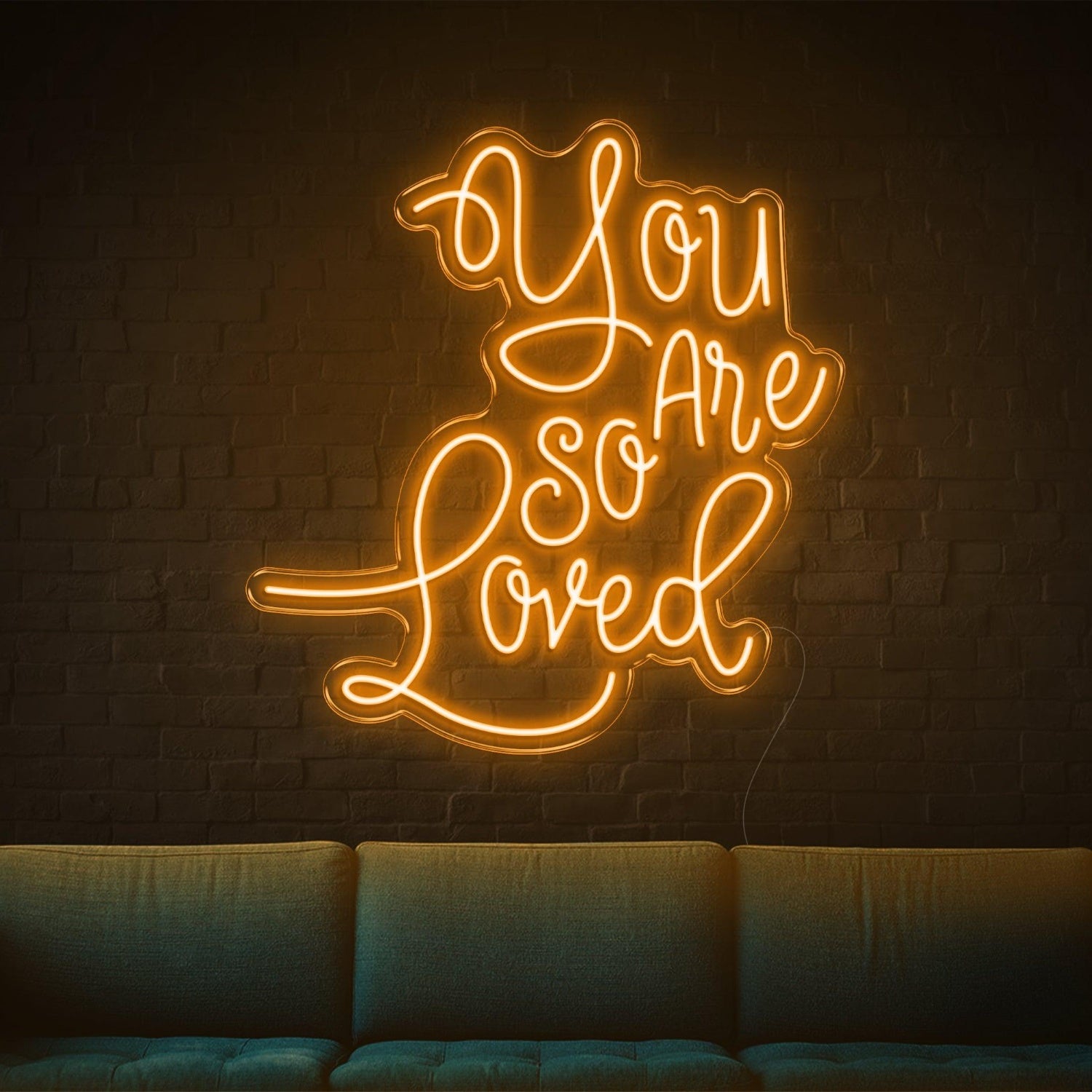 You Are So Loved Bright Yellow Led Neon Sign For Cozy Home Decor | Shineneon