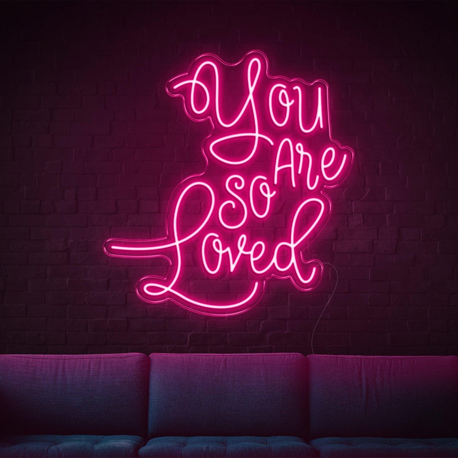 You Are So Loved Bright Yellow Led Neon Sign For Cozy Home Decor | Shineneon