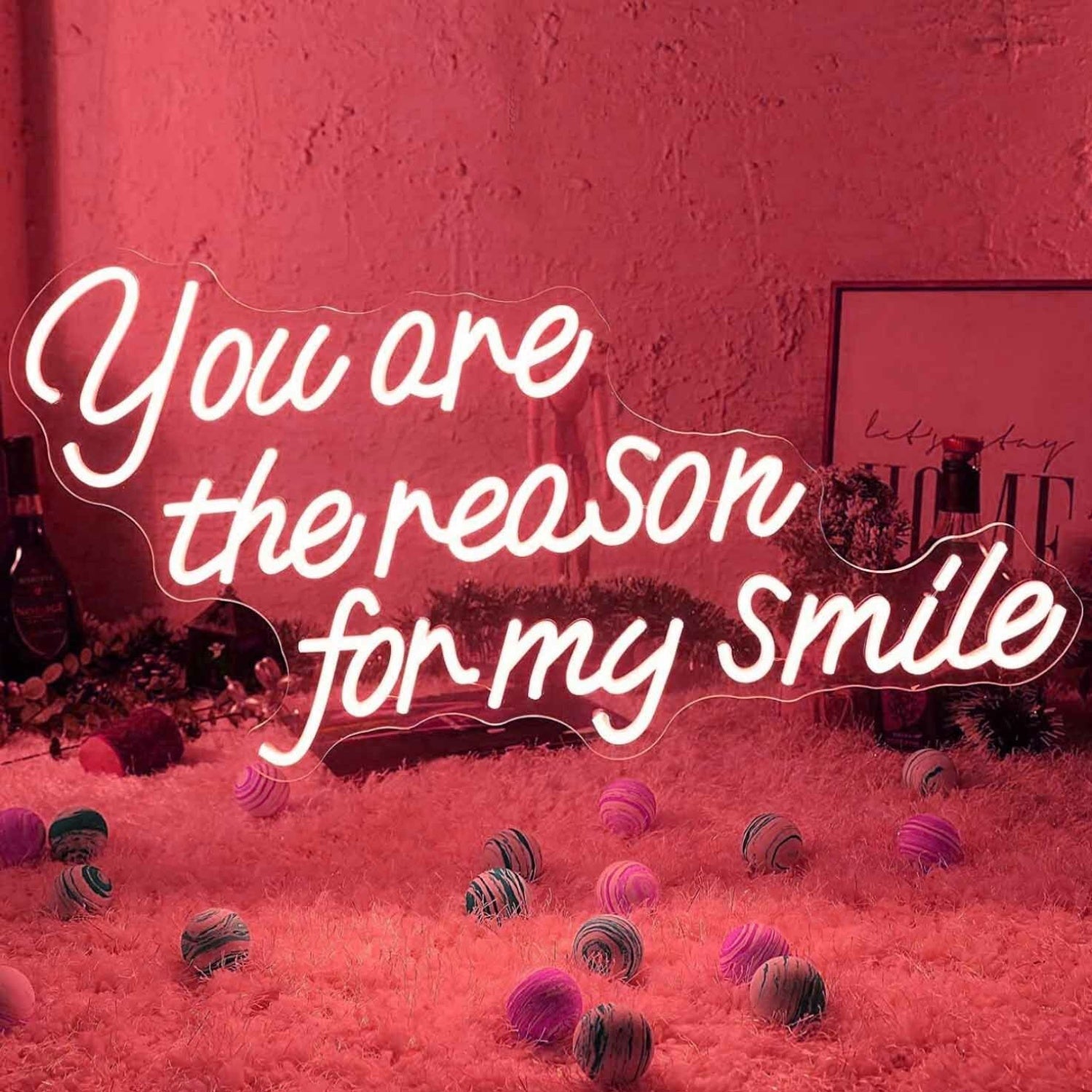 You Are The Reason I Smile Wedding Neon Sign | Shineneon