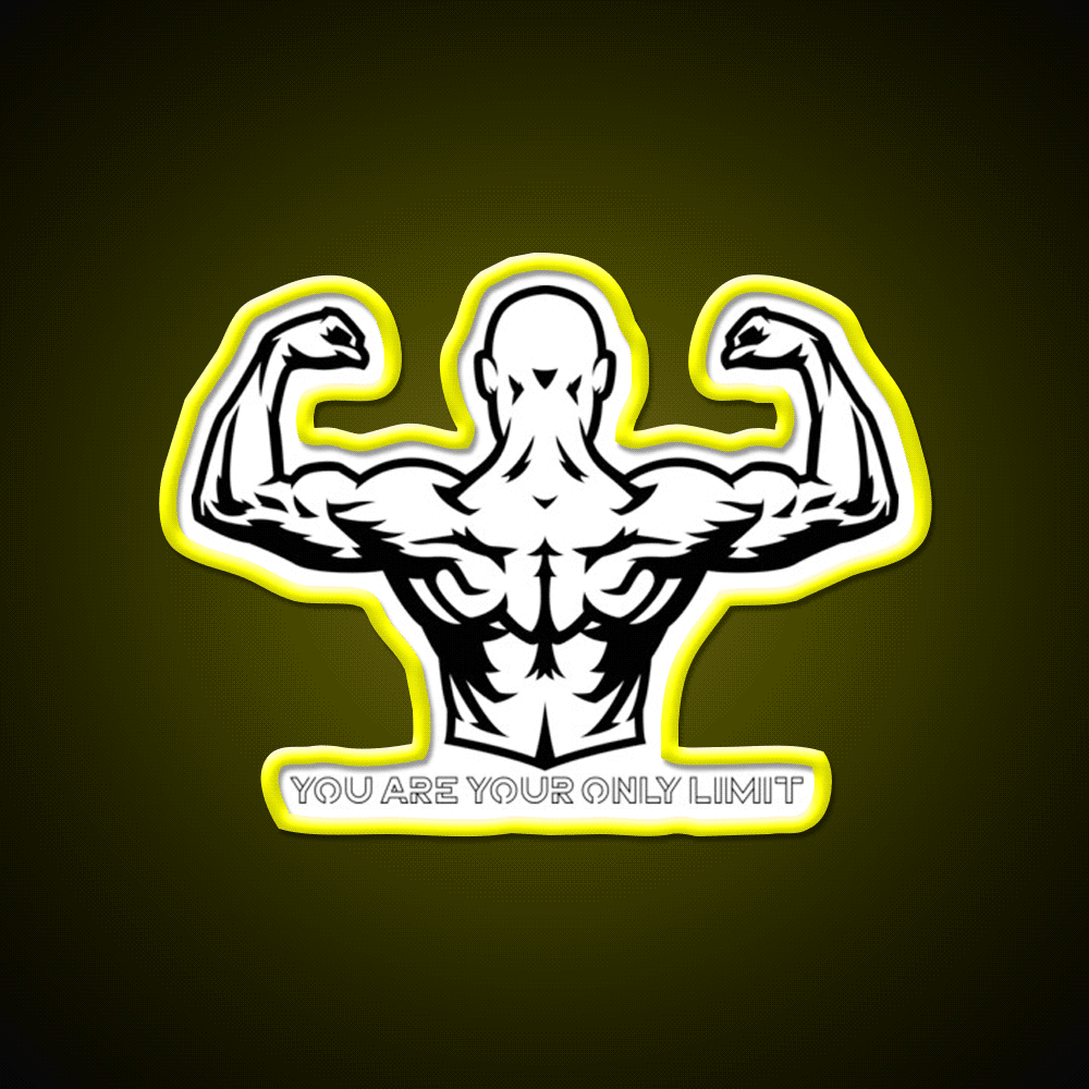 You Are Your Only Limit Exercise Sign Sign Gym Fitness Led Neon Sign Rgb Color - Custom LED neon sign front view