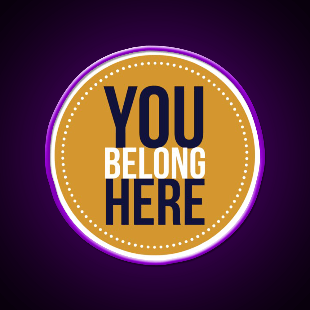 You Belong Here Circle Welcome Led Neon Sign Open Sign Rgb Color - Shineneon
