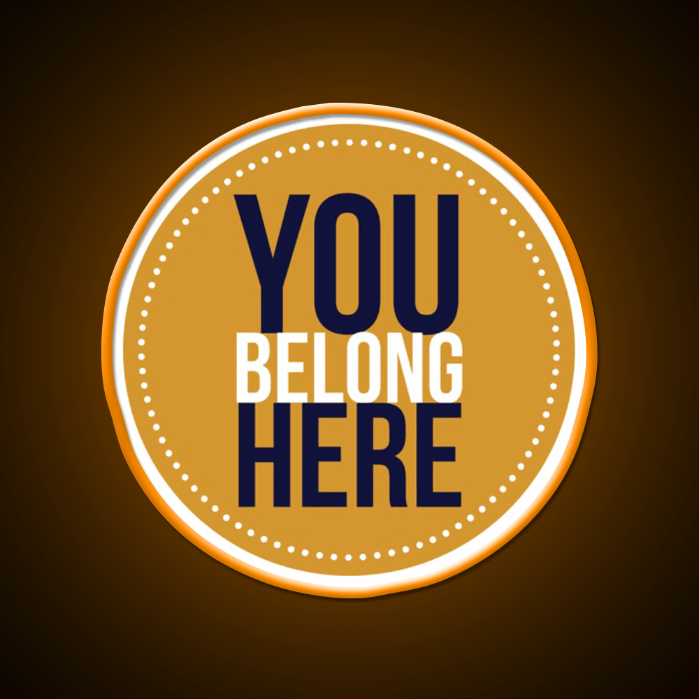 You Belong Here Circle Welcome Led Neon Sign Open Sign Rgb Color - Shineneon
