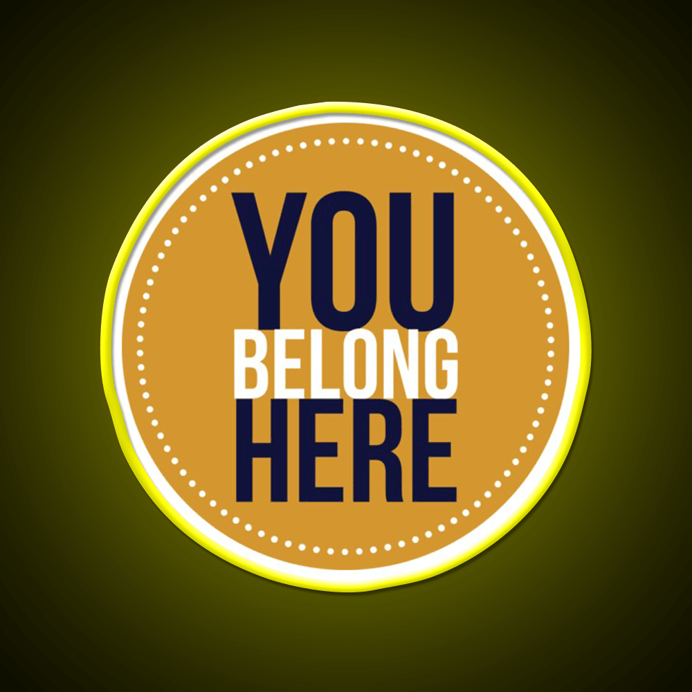 You Belong Here Circle Welcome Led Neon Sign Open Sign Rgb Color - Shineneon
