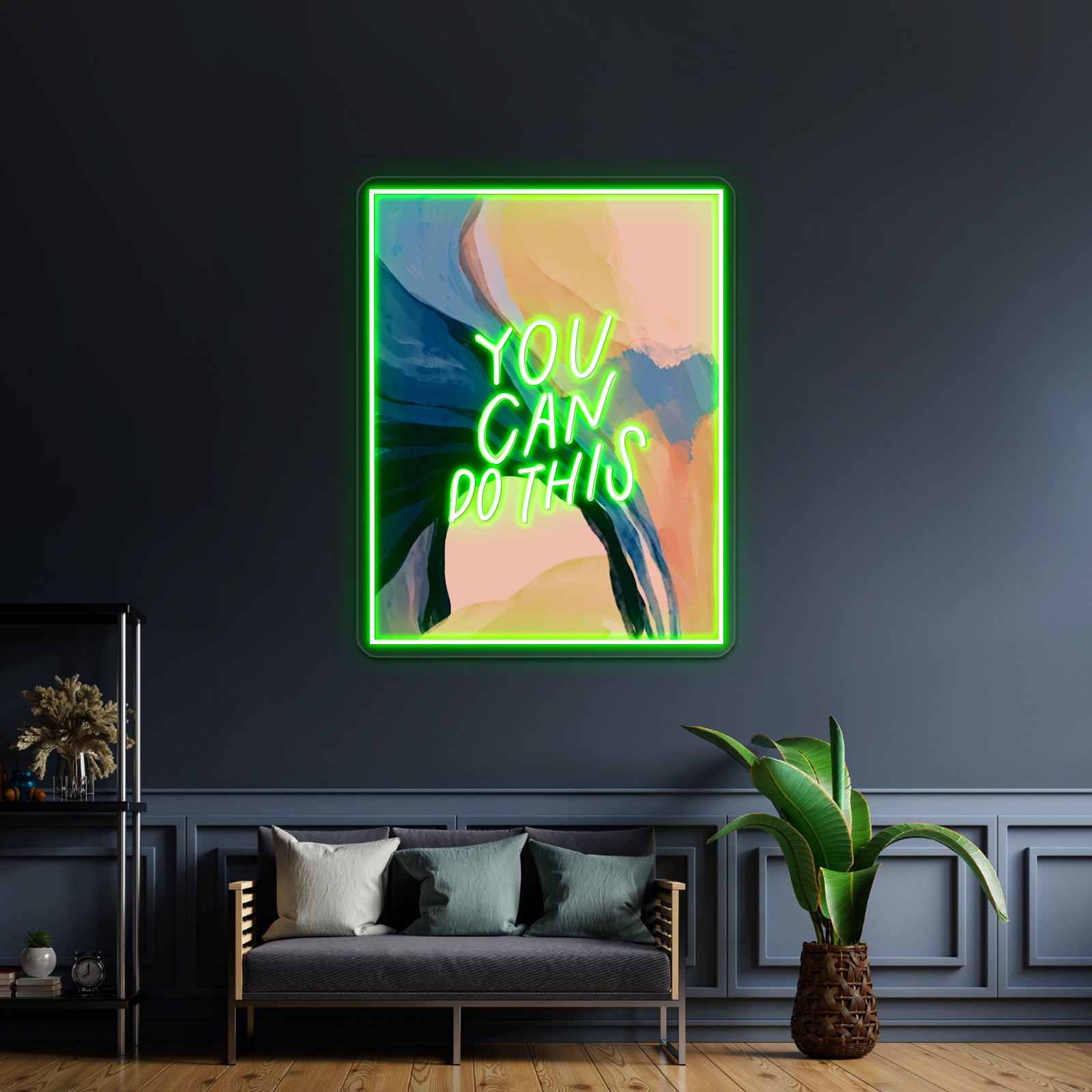 You Can Do This Abstract Art Inspirational Quote Wall Artwork Neon Signs | Shineneon