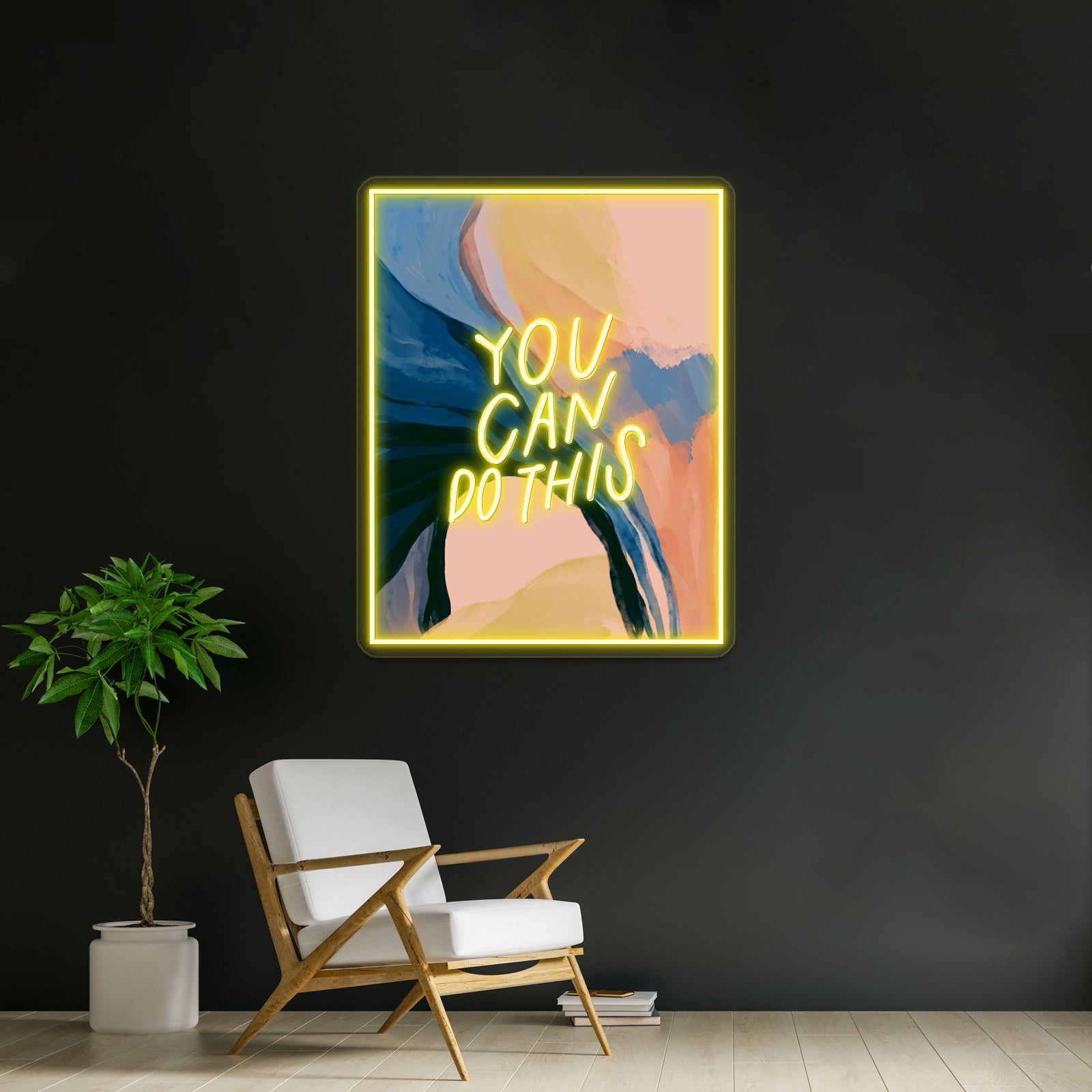 You Can Do This Abstract Art Inspirational Quote Wall Artwork Neon Signs | Shineneon