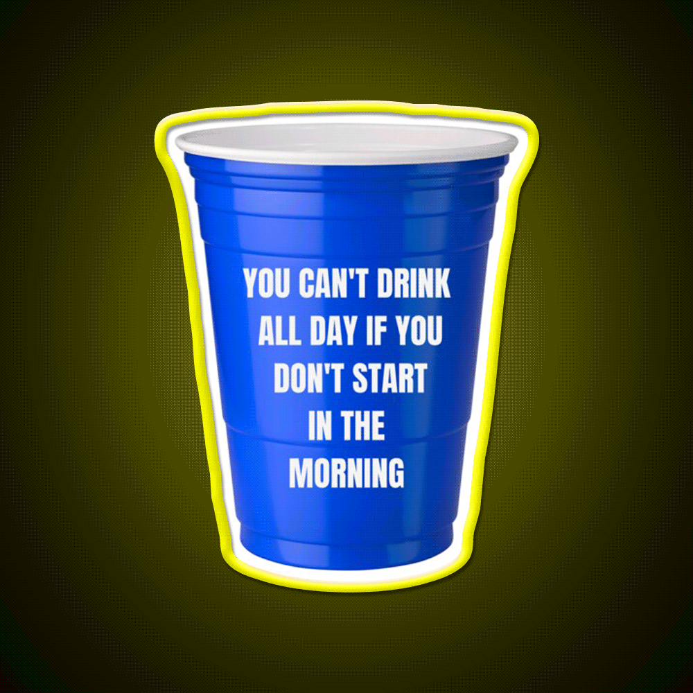 You Cant Drink All Day Bar Art Led Neon Sign Bar Wall Art Rgb Color