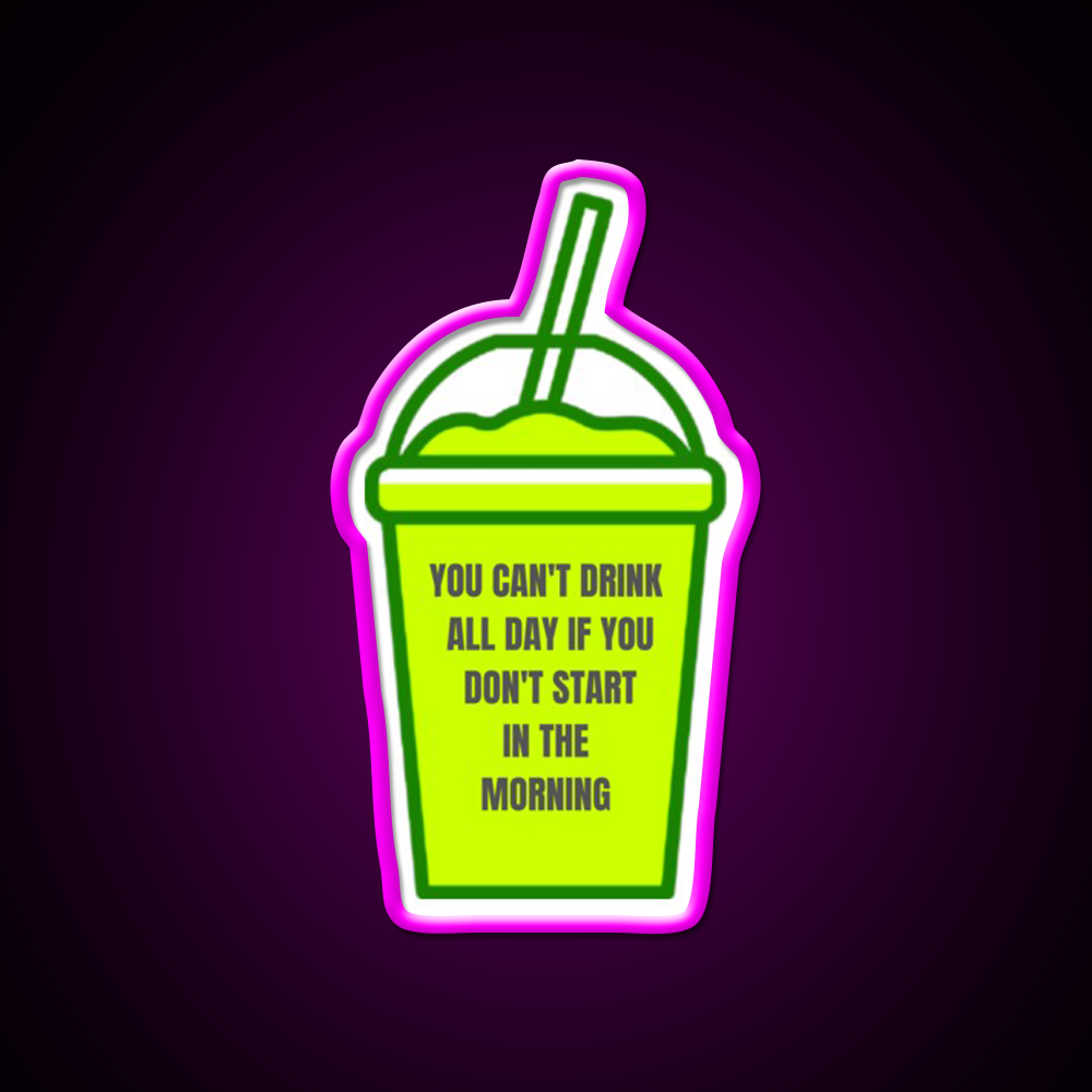 You Cant Drink All Day Man Cave Bar Led Neon Sign Bar Decor Rgb Color