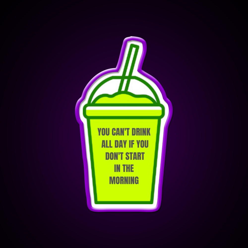 You Cant Drink All Day Man Cave Bar Led Neon Sign Bar Decor Rgb Color