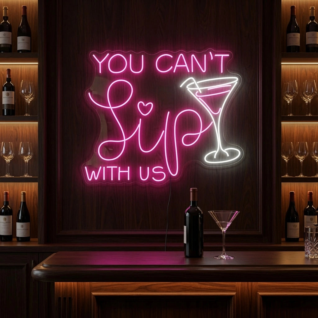 You Can't Sip With Us LED Neon Sign - 02 High-Converting Product Image