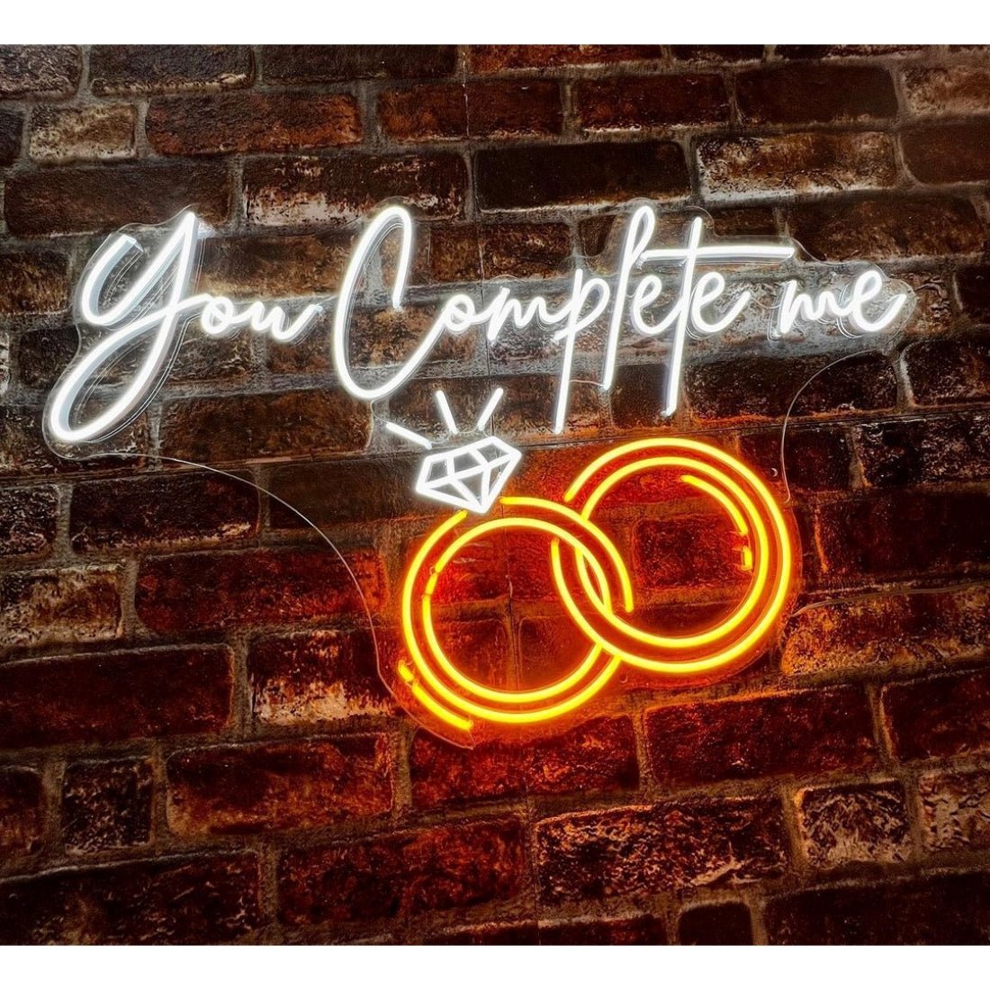 You Complete Me Rings Neon Signs Neon Lights Led Neon Signs - Shineneon
