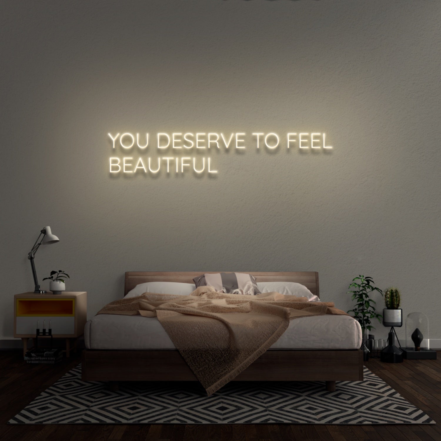 You Deserve To Feel Beautiful Led Neon Sign | Shineneon