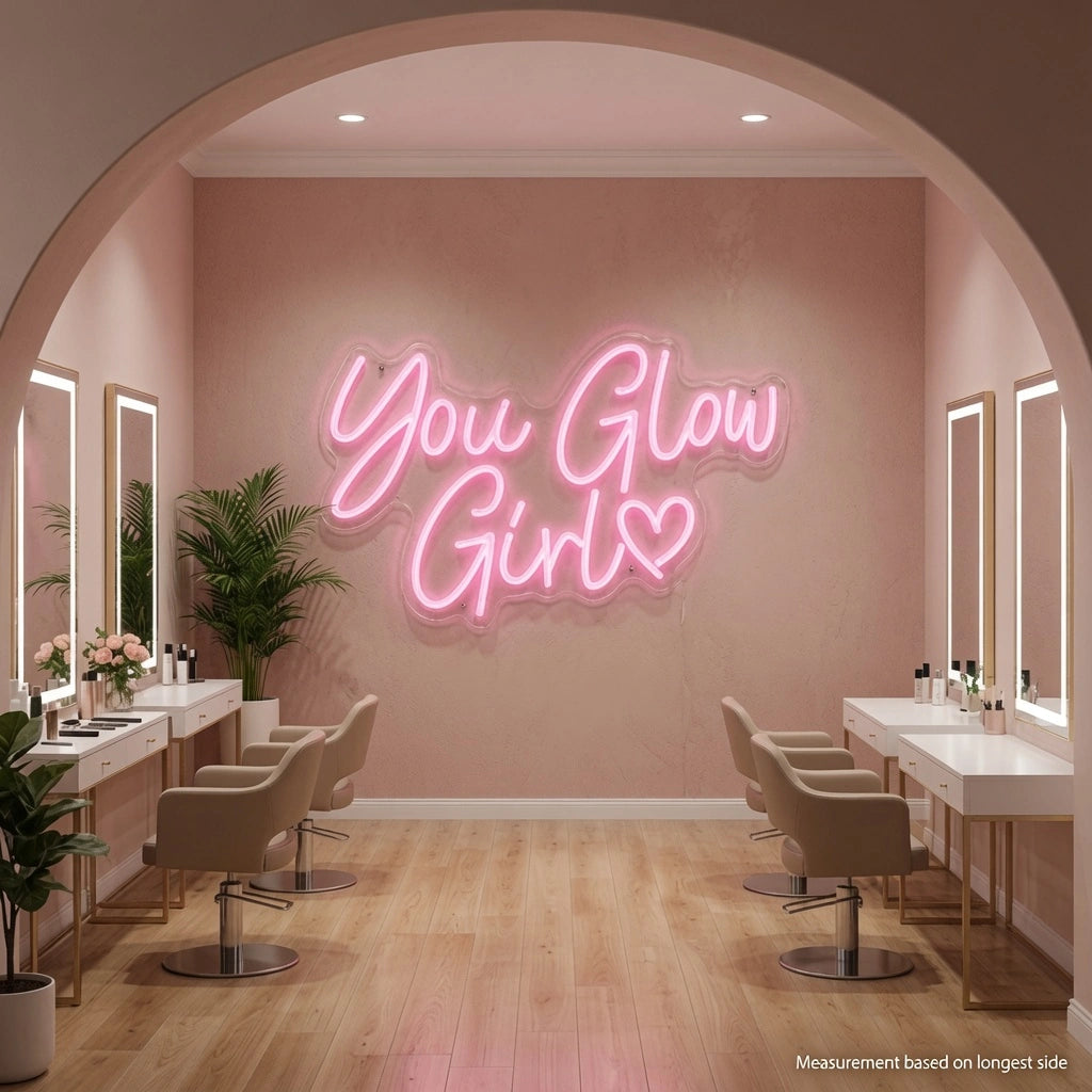 You Glow Girl LED Neon Sign Wall Neon Sign - 04 Size Image