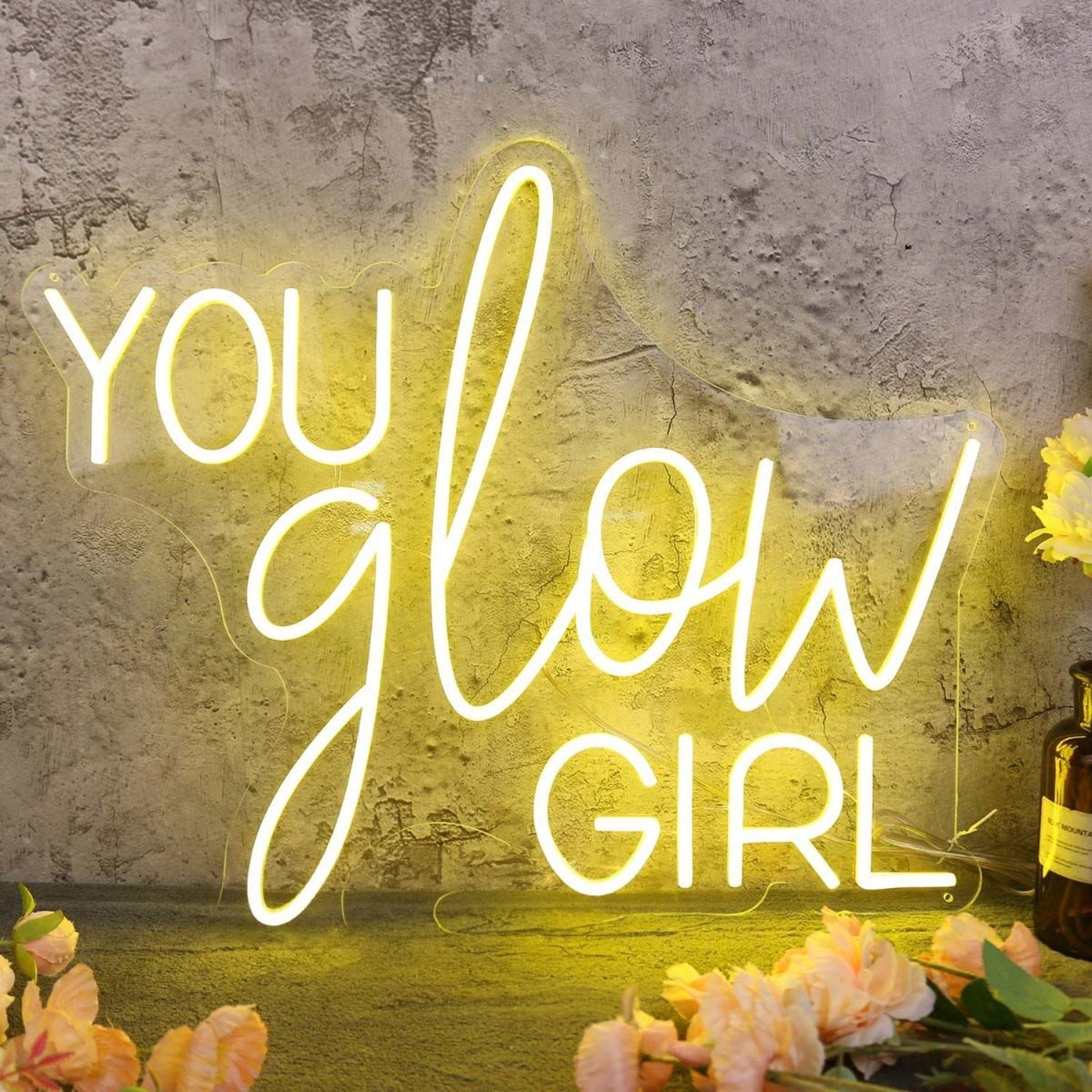 You Glow Girl Yellow Custom Led Neon Sign - Shineneon
