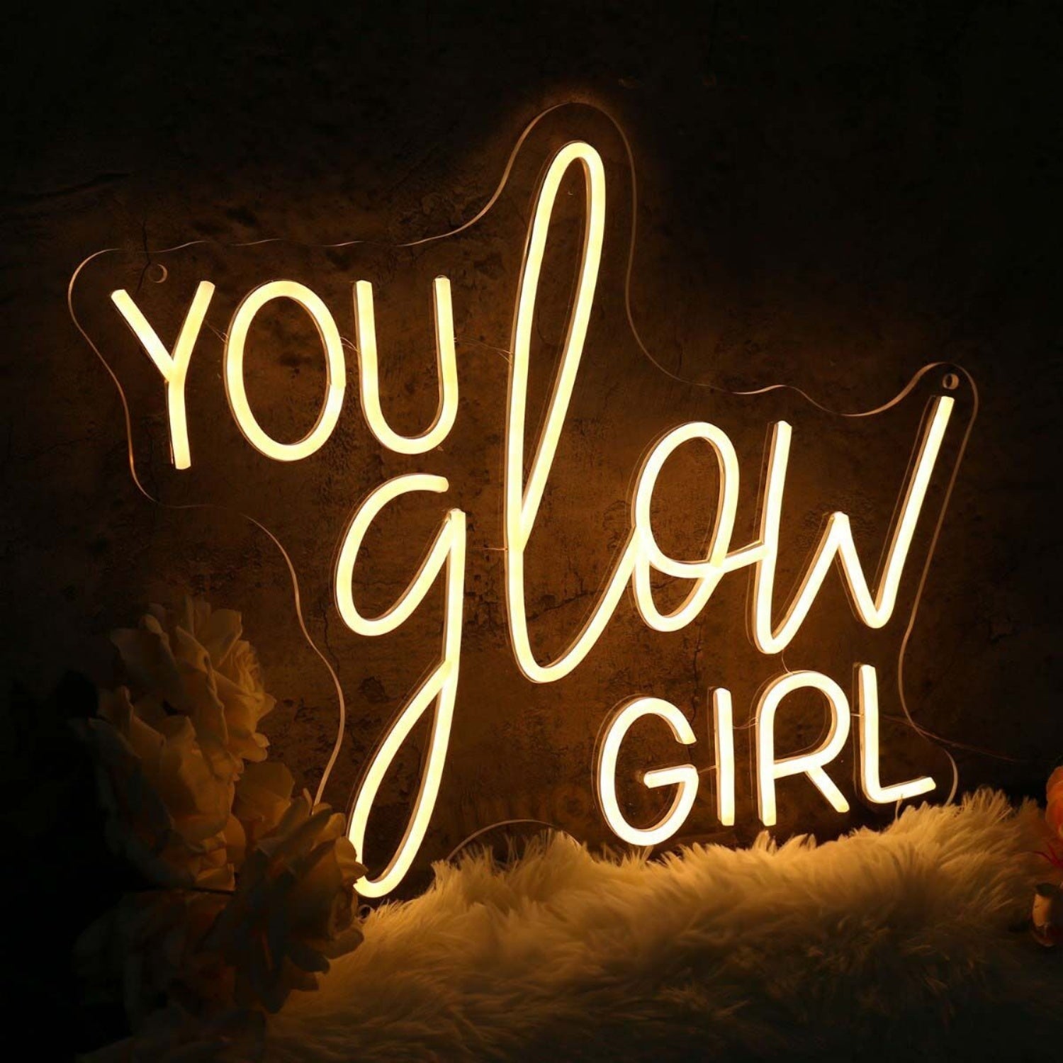 You Glow Girl Yellow Led Neon Sign - Shineneon