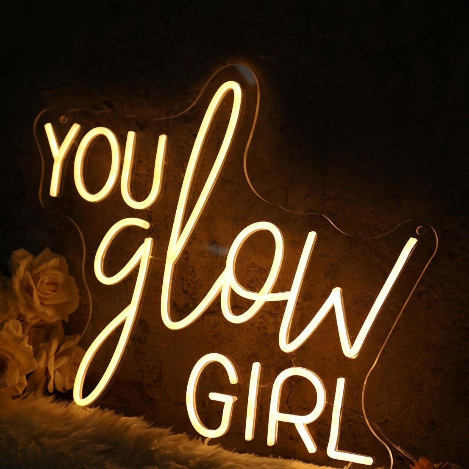 You Glow Girl Yellow Led Neon Sign - Shineneon