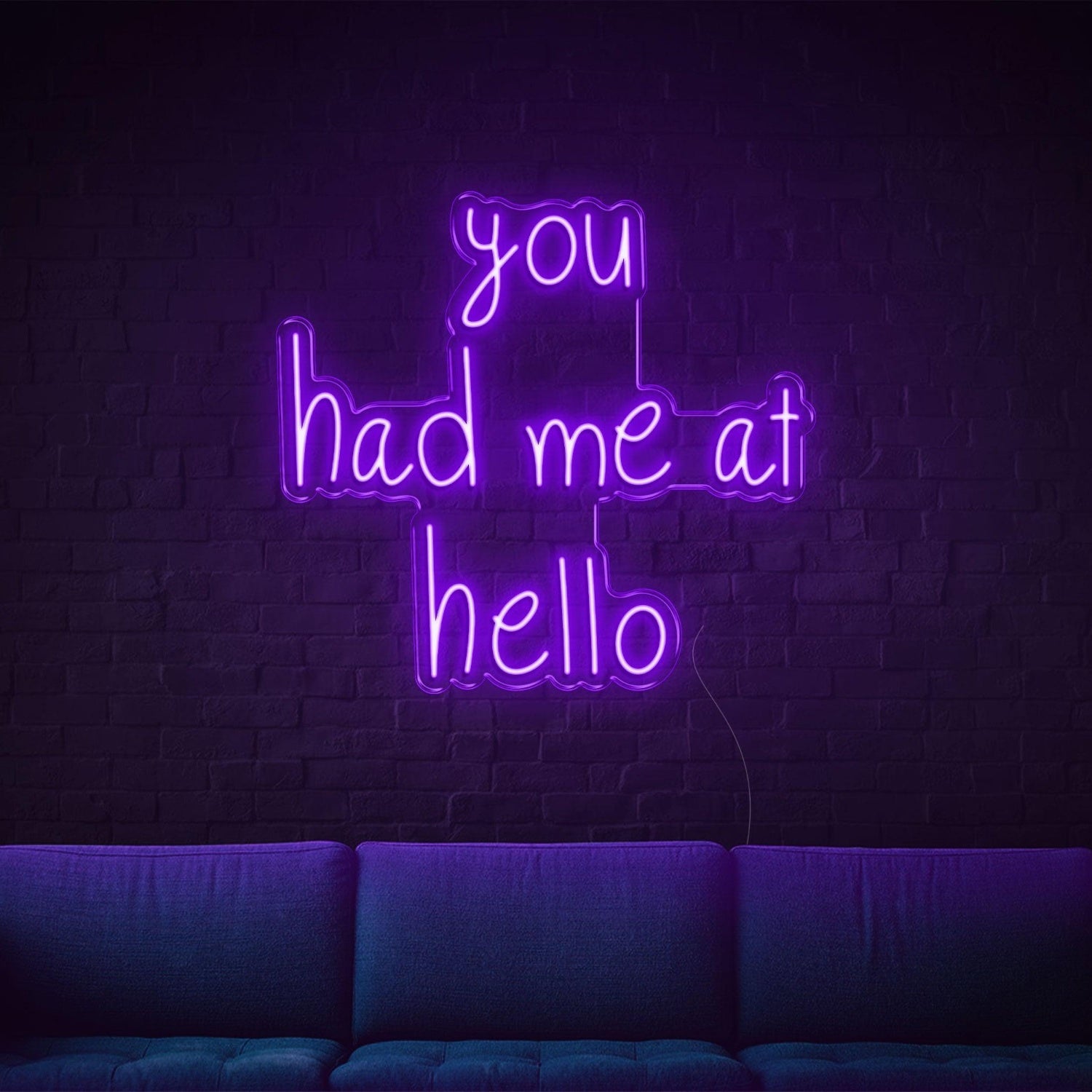 You Had Me At Hello Red Led Neon Sign For Indoor Living Room | Shineneon