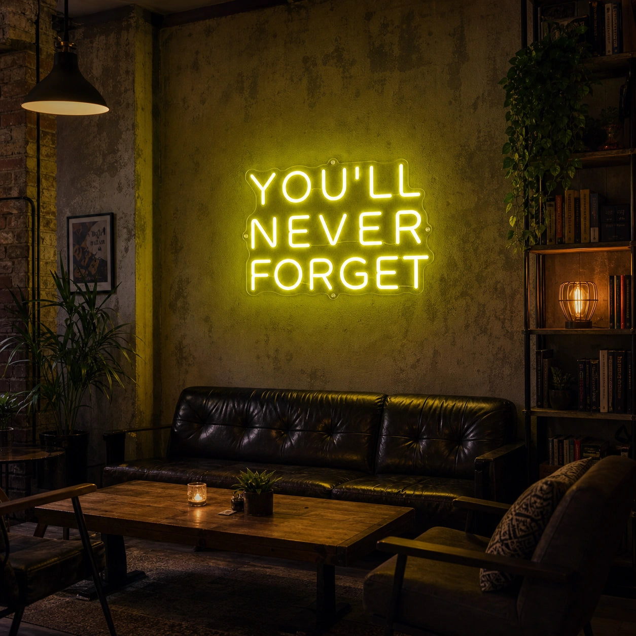 You Ll Never Forget LED Neon Sign real lifestyle scene