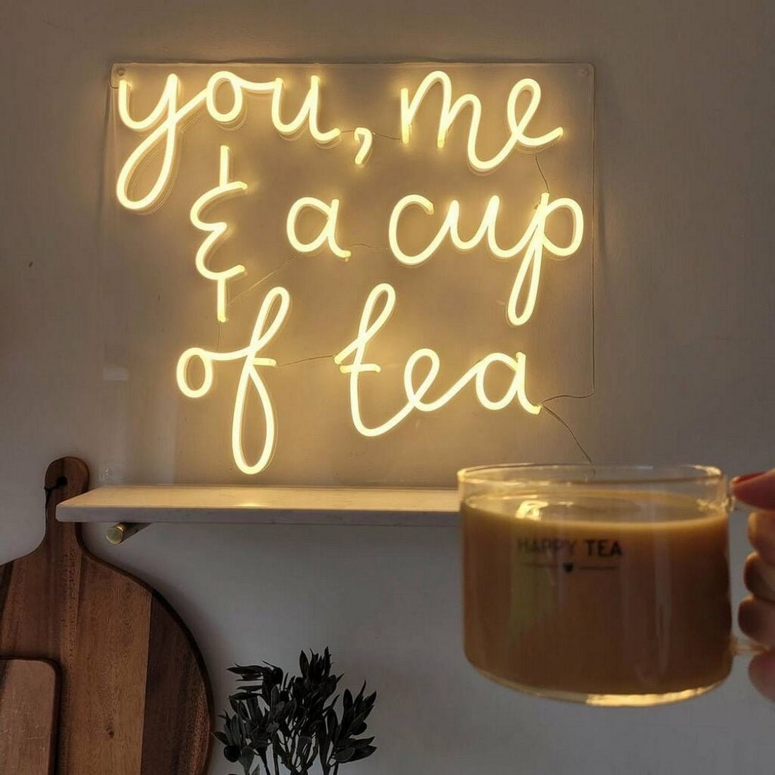 You Me And A Cup Of Tea Led Sign Business Neon Sign - Shineneon