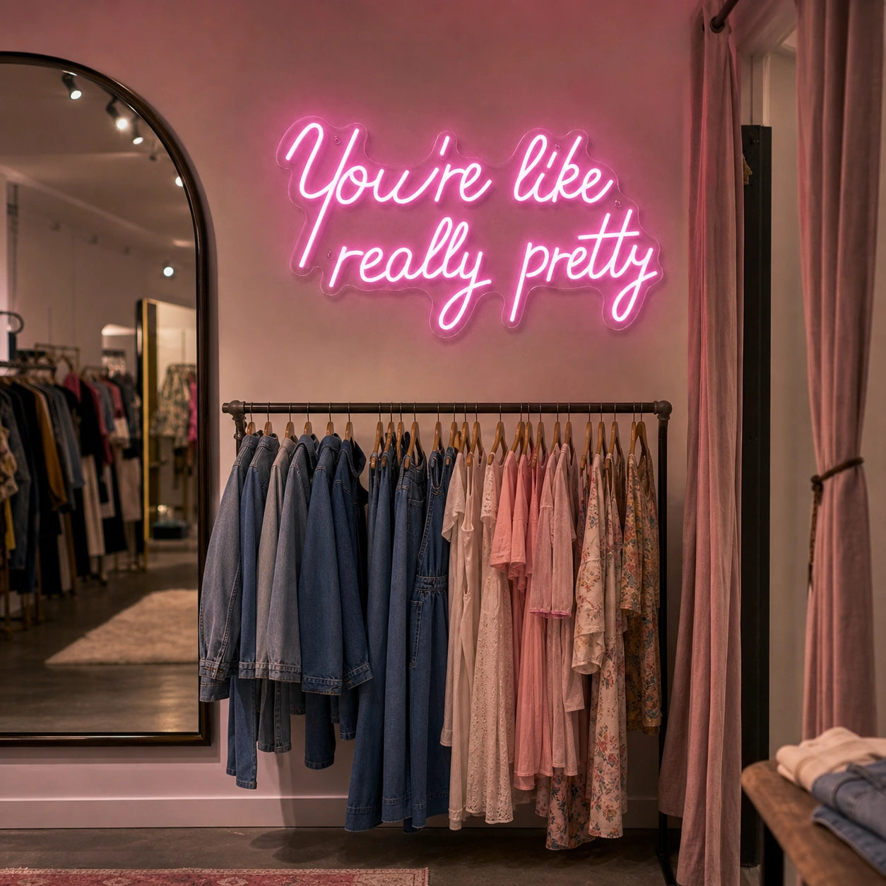 You Re Like Really Pretty LED Neon Sign real lifestyle scene