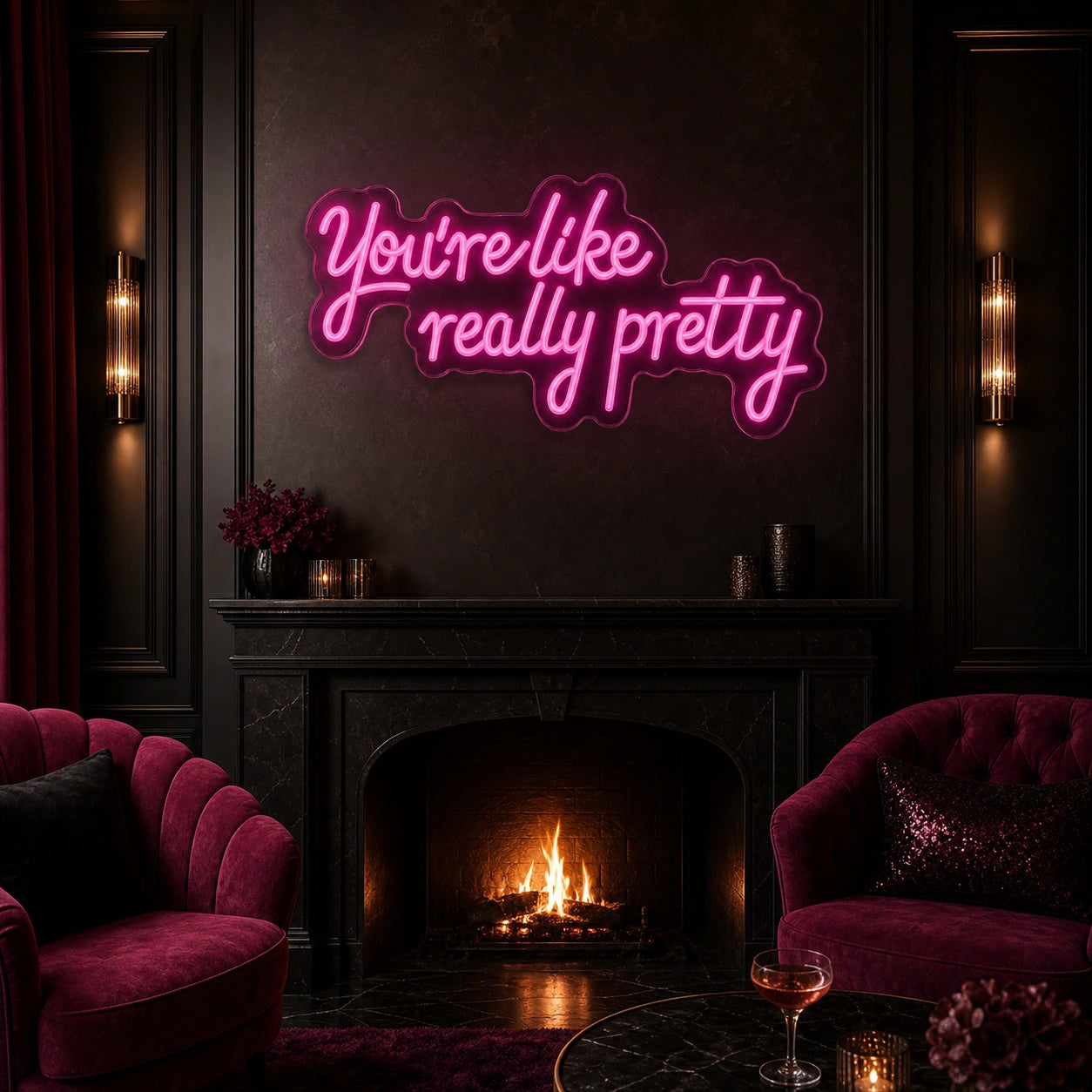 You Re Like Really Pretty Wall Decor LED Neon Sign high-converting product image