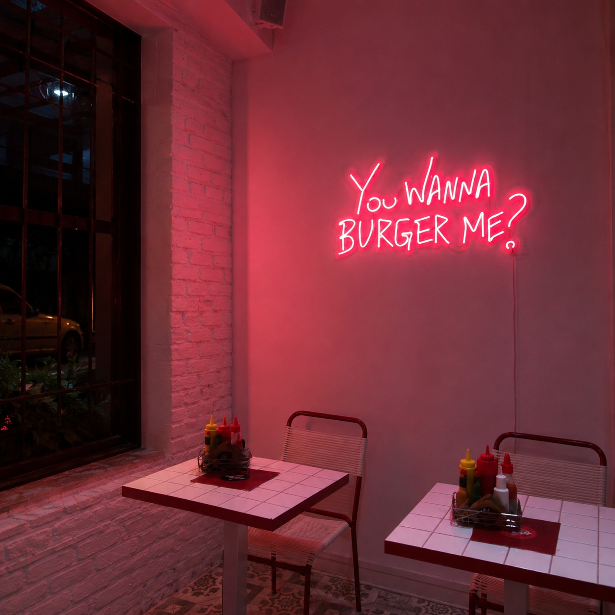 You Wanna Burger Me LED Neon Sign - 02 High-Converting Product Image