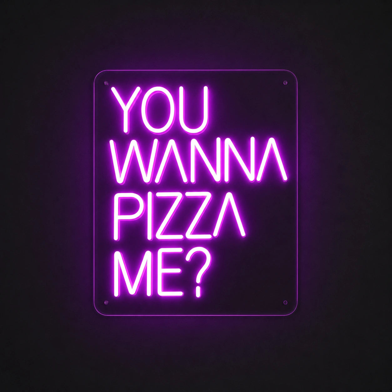You Wanna Pizza Me LED Neon Sign Garage Man Cave Neon Sign main product image