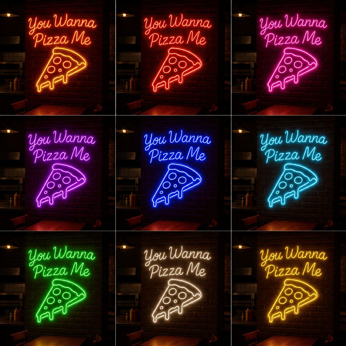 You Wanna Pizza Me LED Neon Sign Home Wall Art - Shineneon