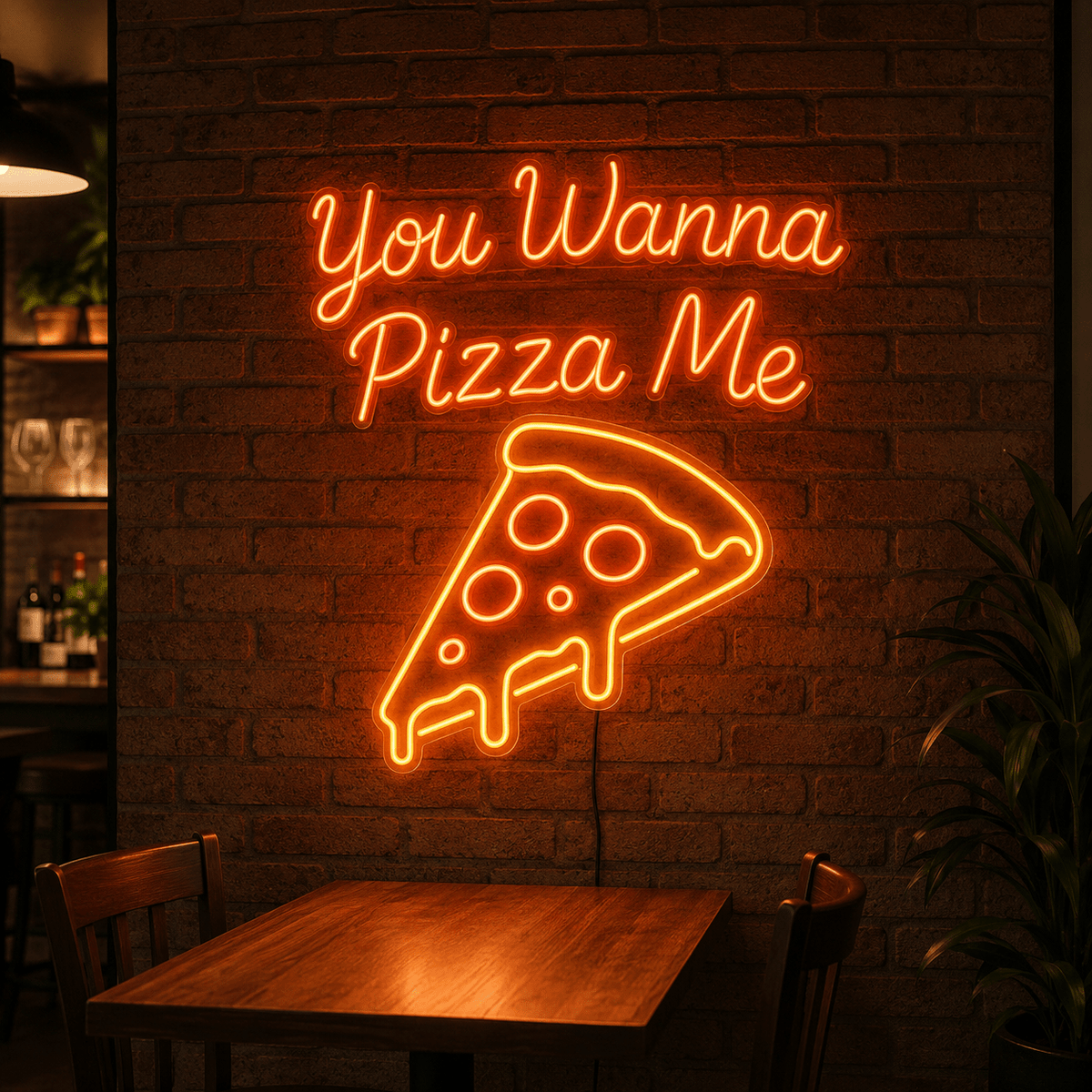 You Wanna Pizza Me LED Neon Sign Home Wall Art - Shineneon