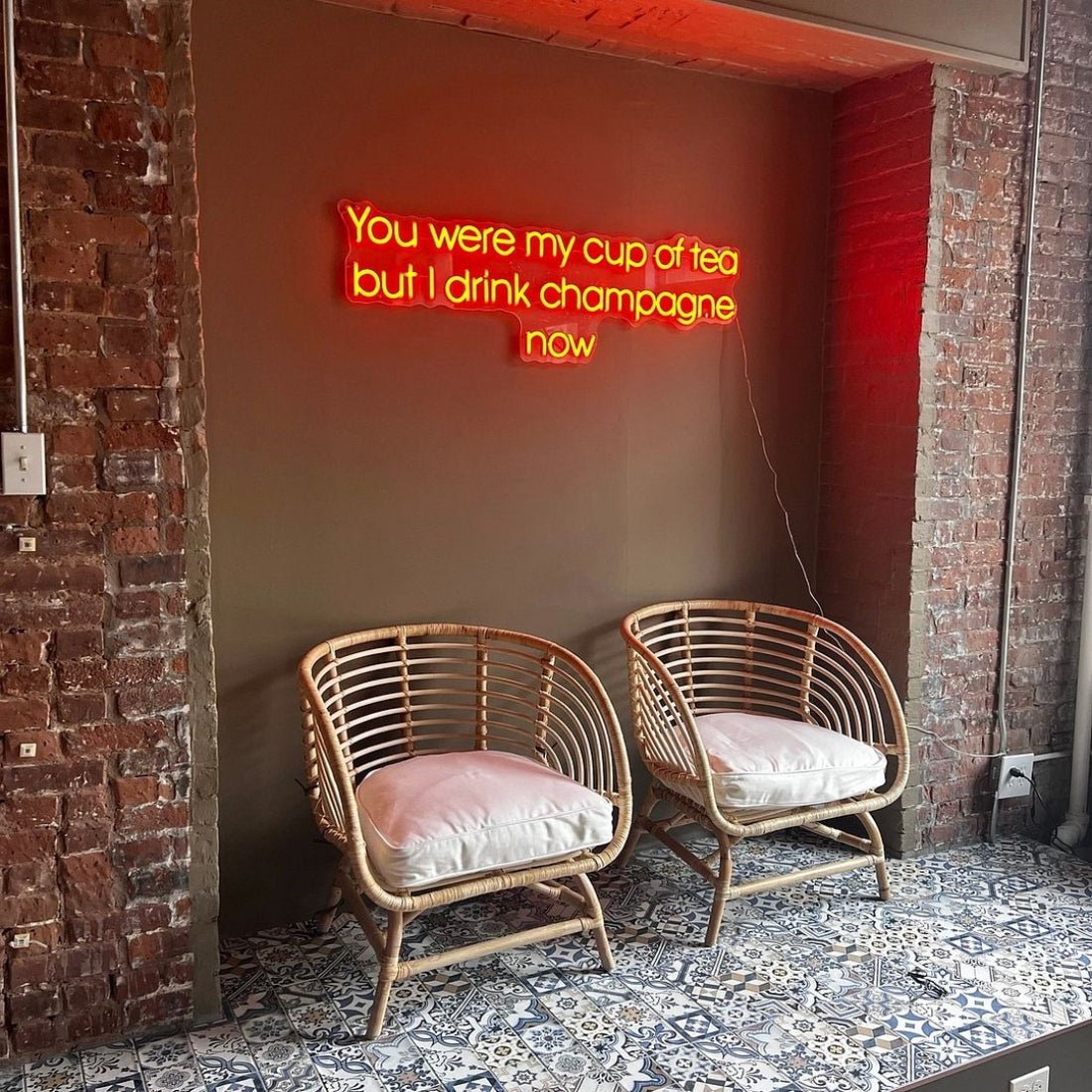 You Were My Cup Of Tea But I Drink Champagne Now Led Sign Business Neon Sign - Shineneon