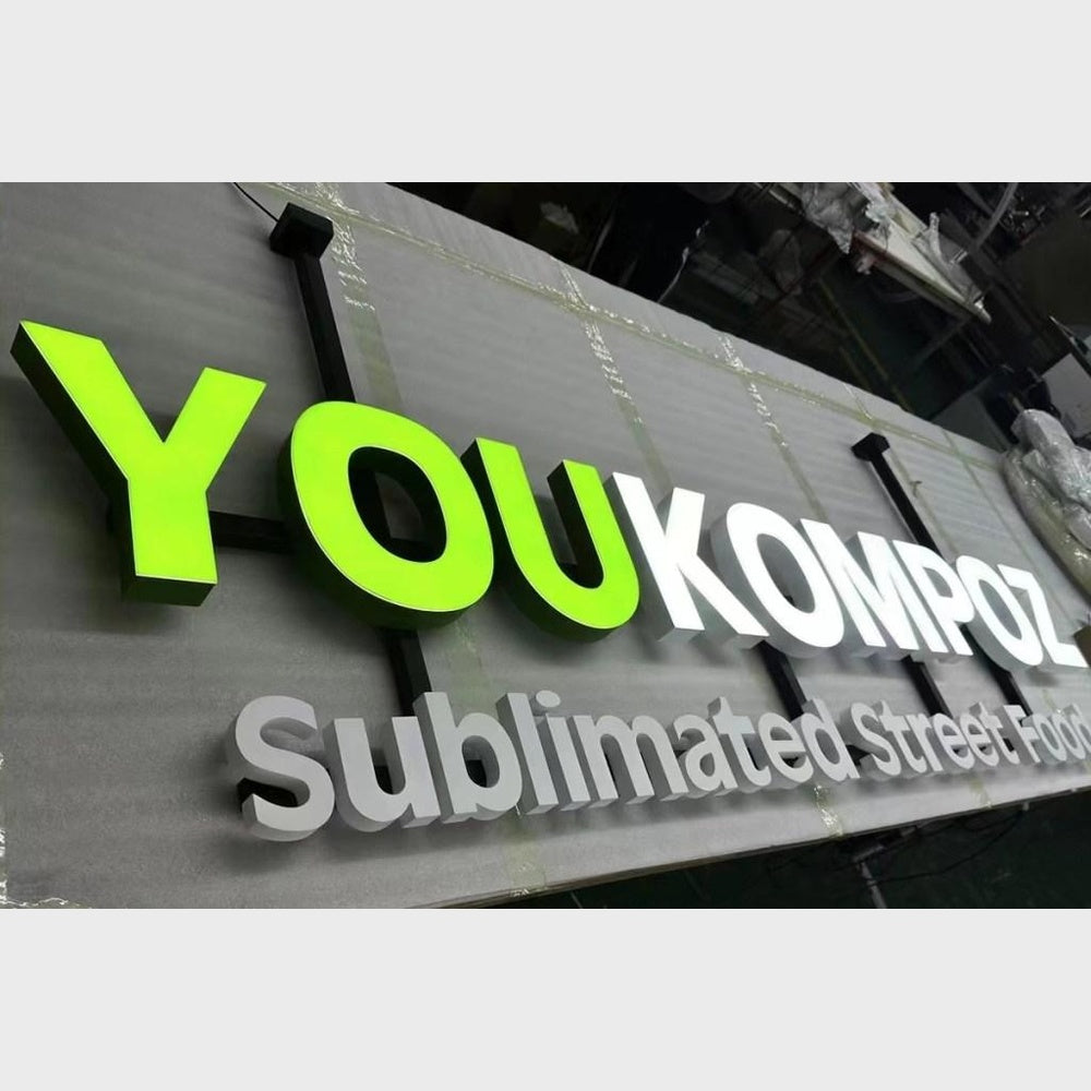 Youkompoz Sublimated Street Food 3D Frontlit Channel Letters Led Light Sign