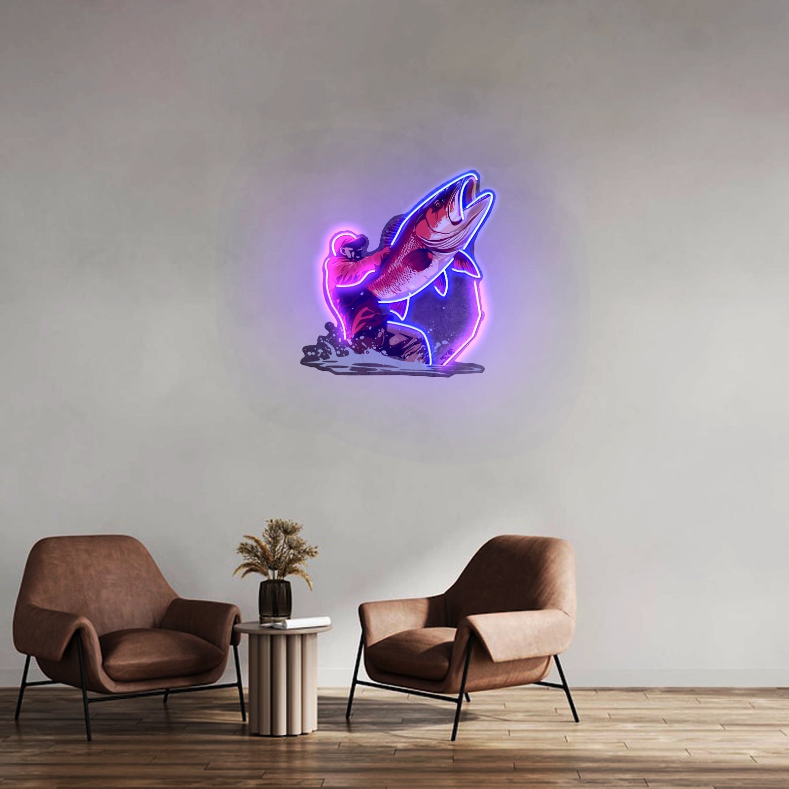 Young Man Fishing Led Neon Sign Light Custom Led Signs - Shineneon