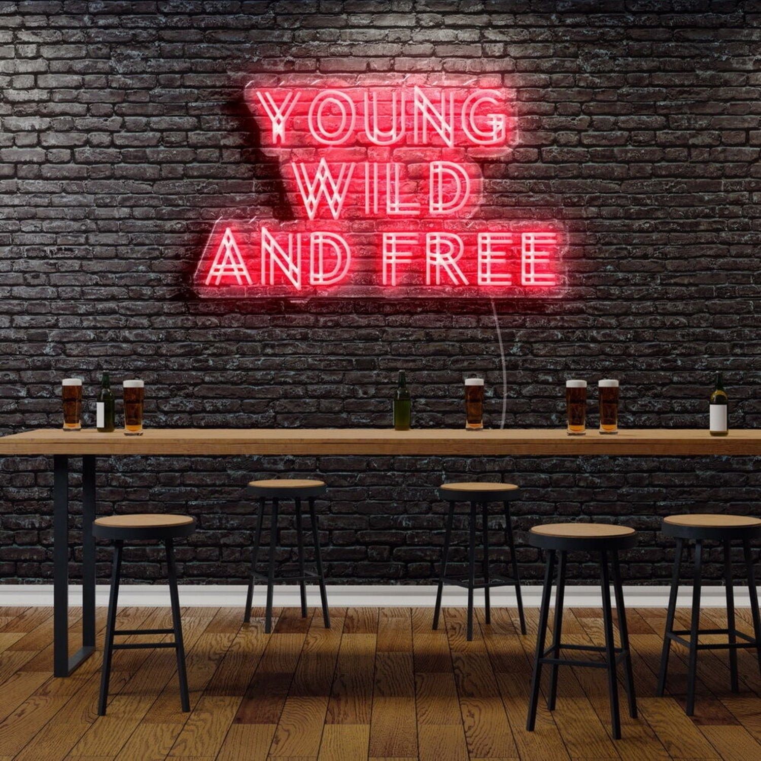 Young Wild And Free Led Neon Sign - Shineneon