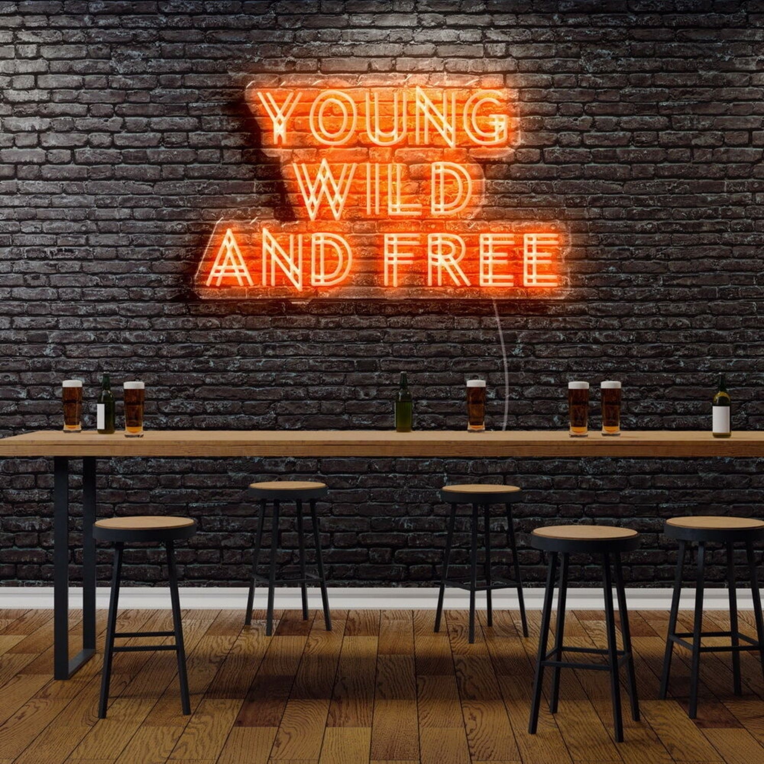 Young Wild And Free Led Neon Sign - Shineneon