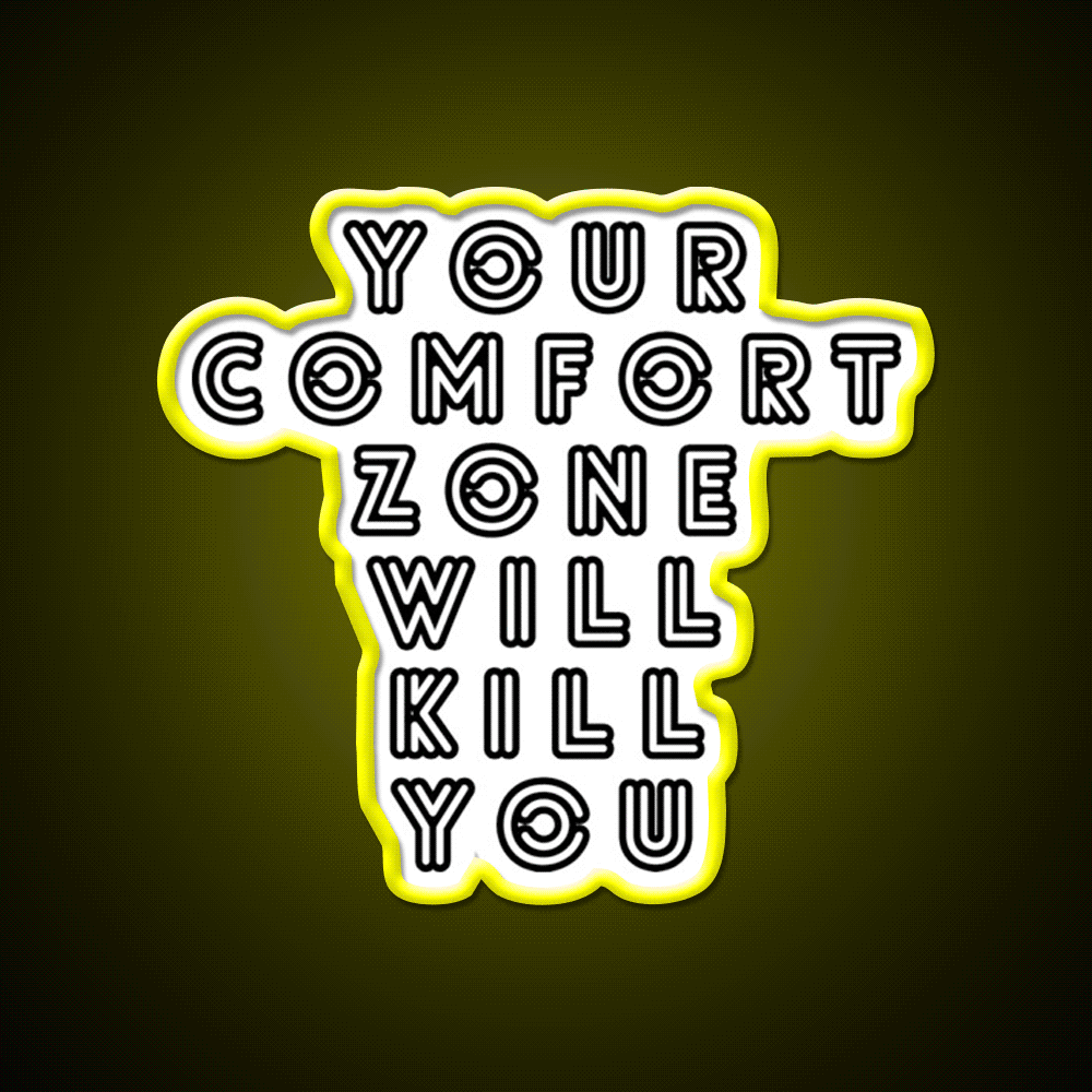 Your Comfort Zone Will Kill You Gym Fitness Led Neon Sign Rgb Color