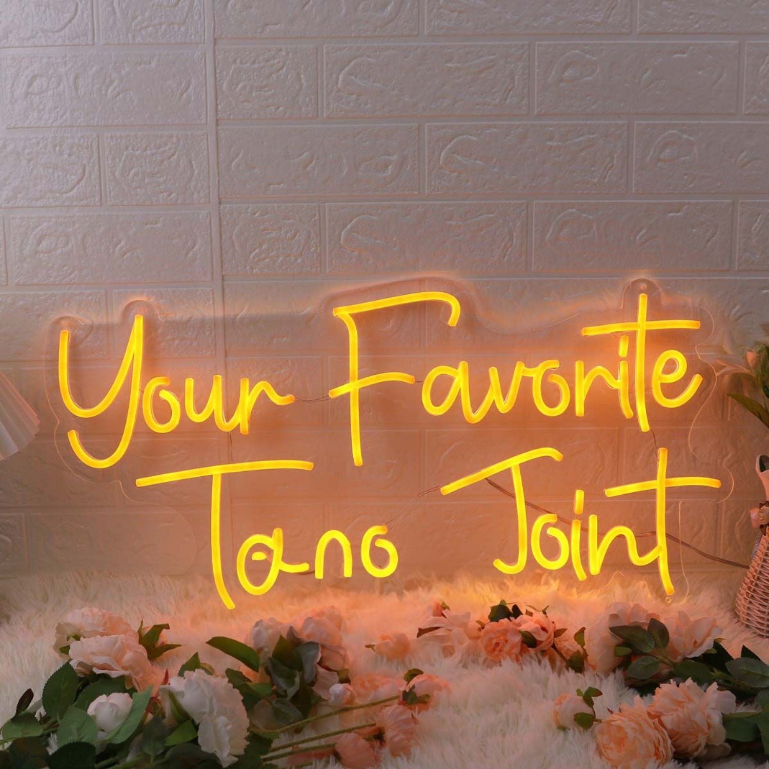 Your Favorite Taco Joint Orange Neon Sign For Mexican Restaurants | Shineneon