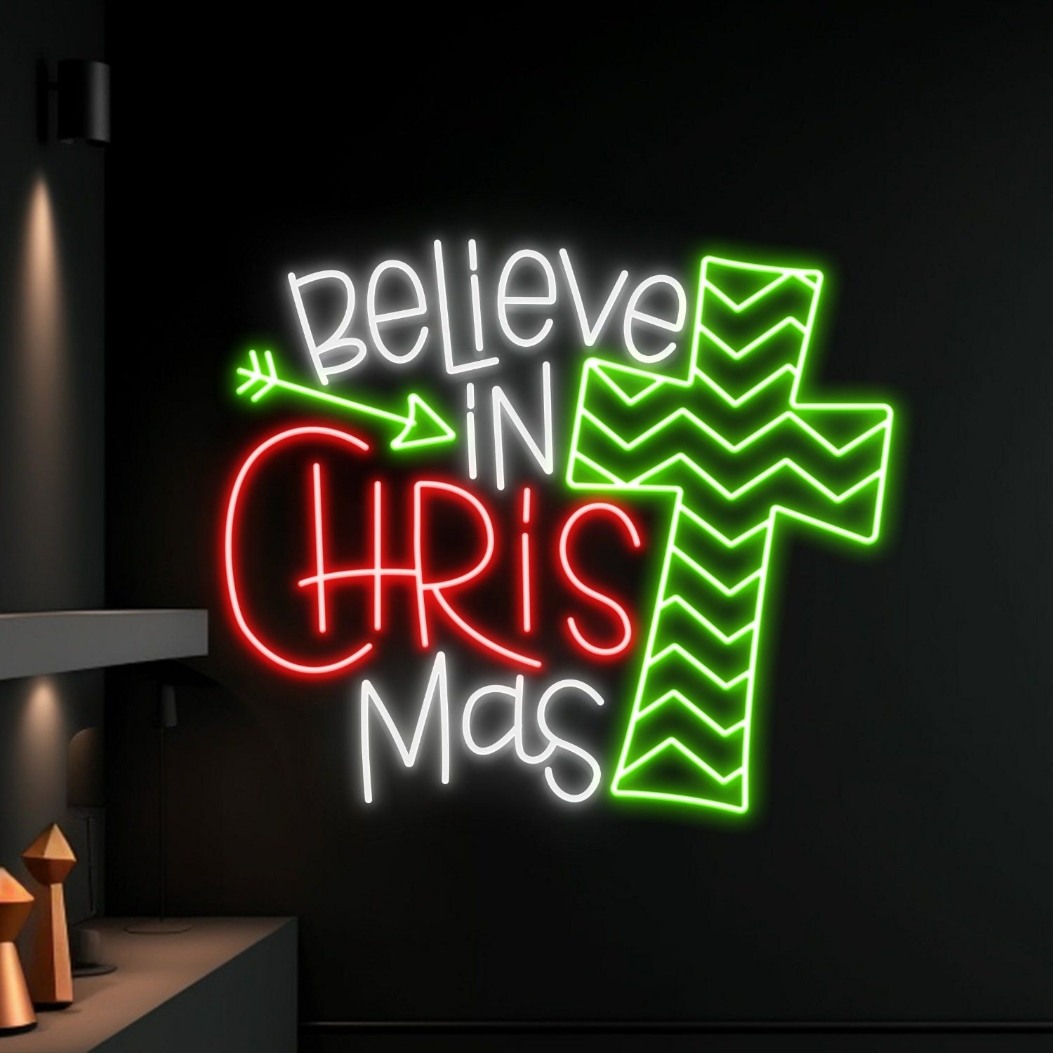 Your Festivities Believe In Christmas Led Neon Sign | Shineneon