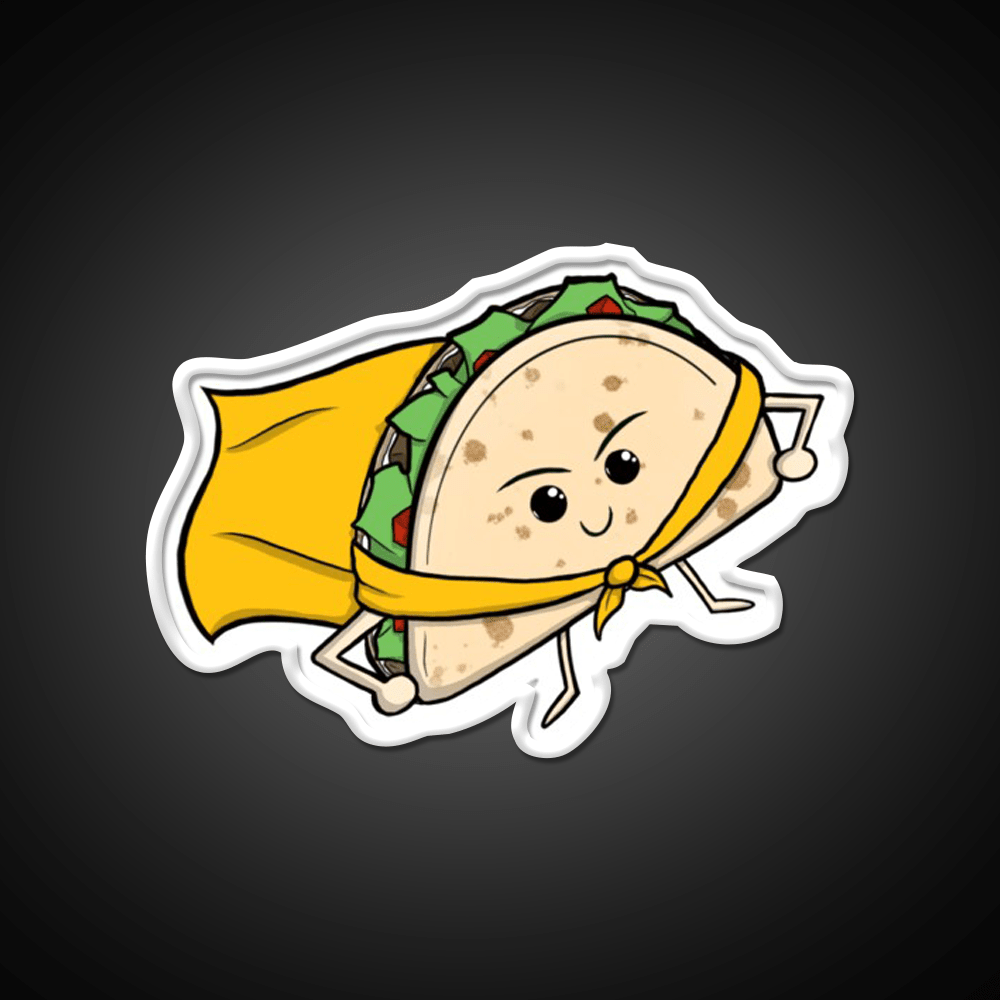 Your Gyro Is Here Wearing A Nice Cape Taco Led Neon Sign Rgb Color - Shineneon
