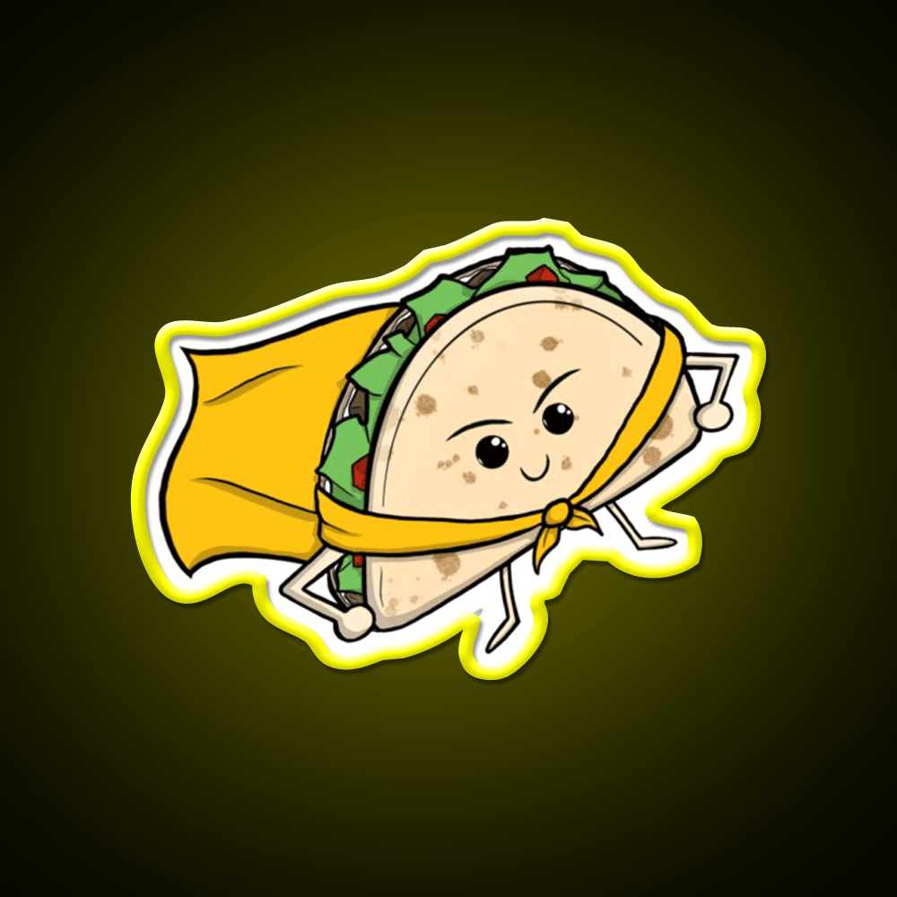Your Gyro Is Here Wearing A Nice Cape Taco Led Neon Sign Rgb Color - Shineneon