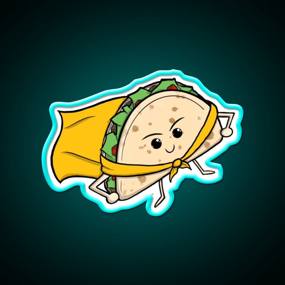 Your Gyro Is Here Wearing A Nice Cape Taco Led Neon Sign Rgb Color - Shineneon