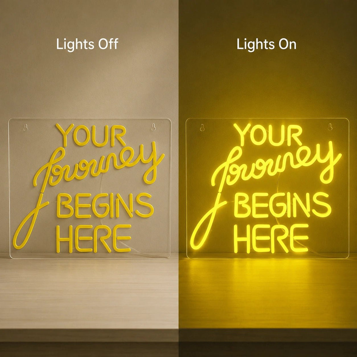 Your Journey Begins Here LED Neon Sign - Shineneon