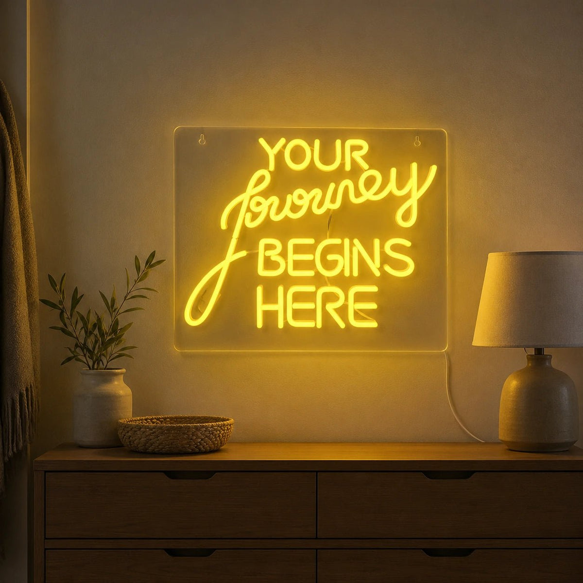 Your Journey Begins Here LED Neon Sign - Shineneon