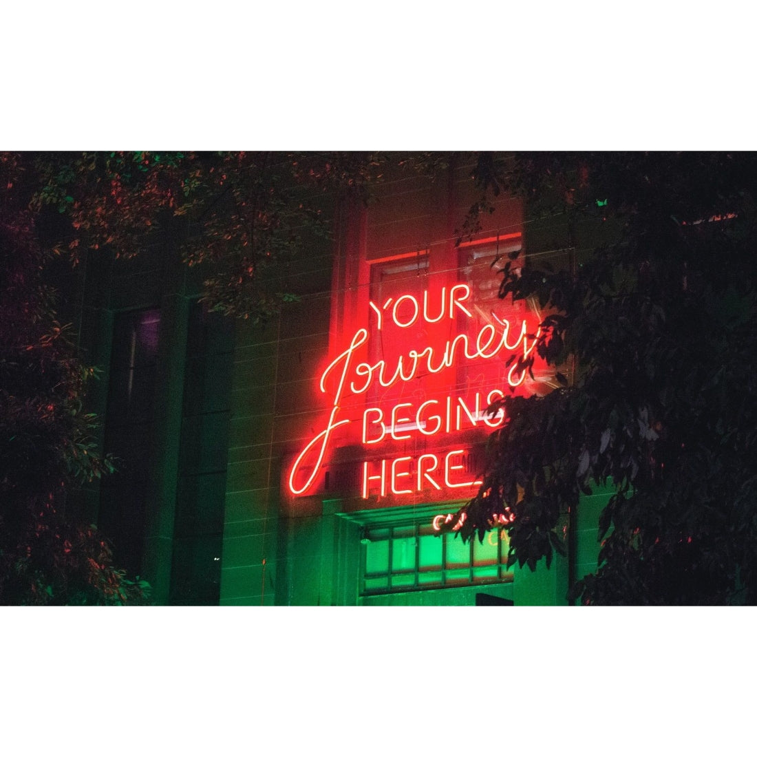 Your Journey Begins Here Led Sign Business Neon Sign