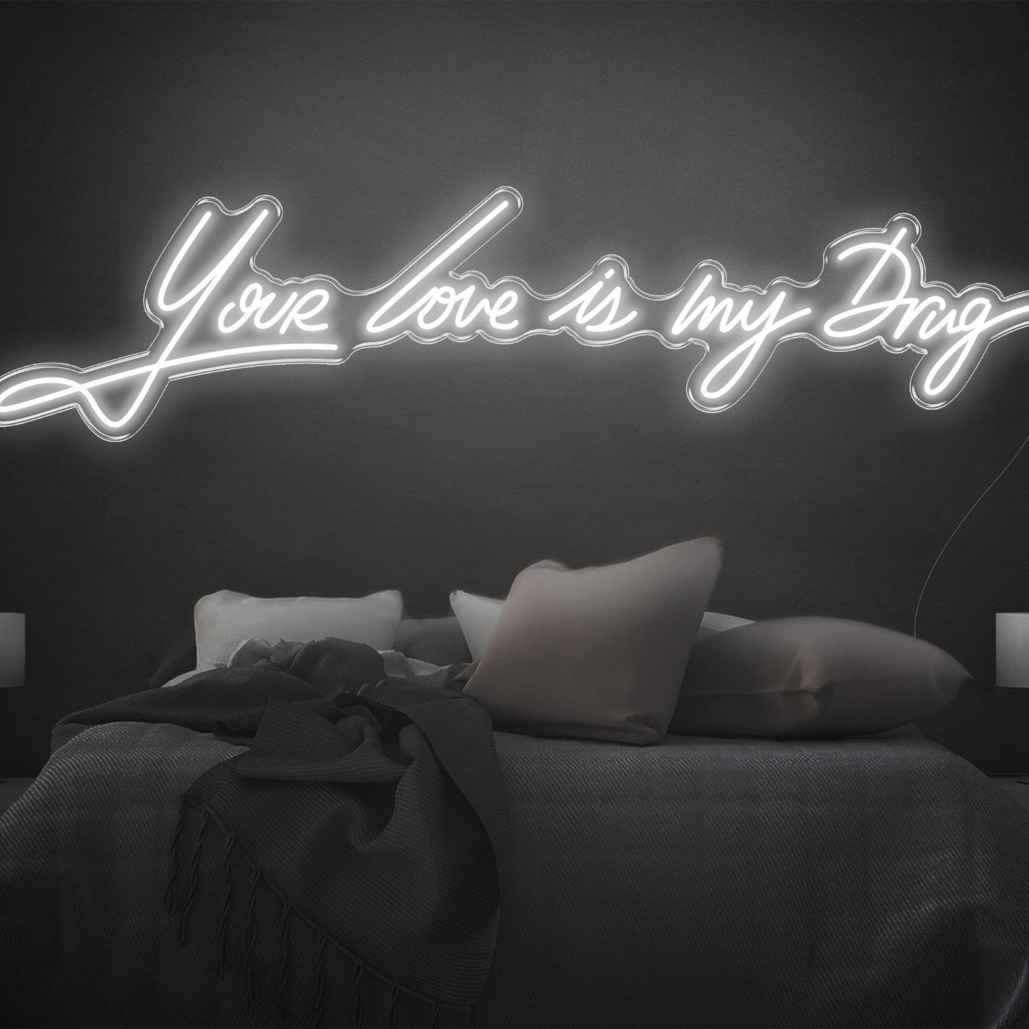 Your Love Is My Drug Purple Led Neon Sign For Bedroom Wall Decor | Shineneon
