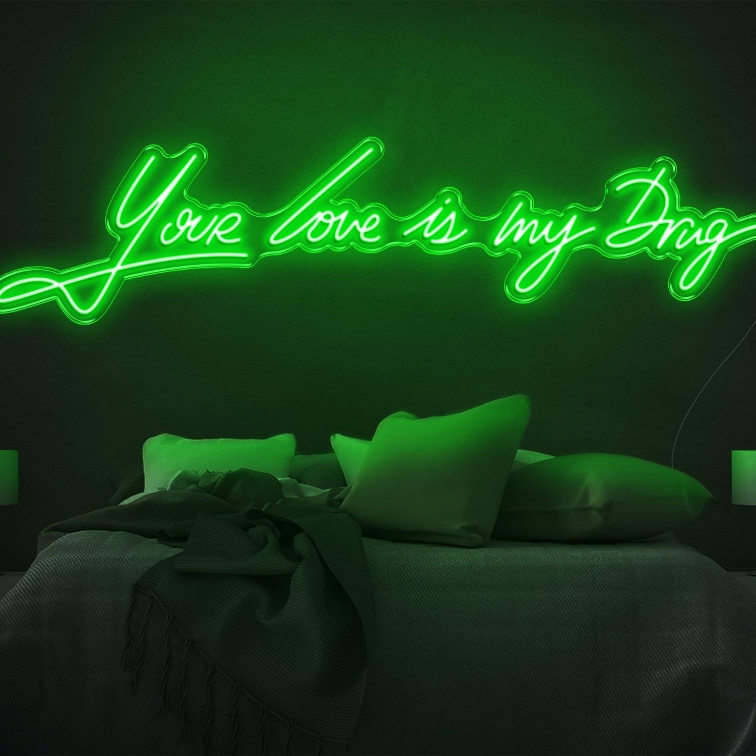 Your Love Is My Drug Purple Led Neon Sign For Bedroom Wall Decor | Shineneon
