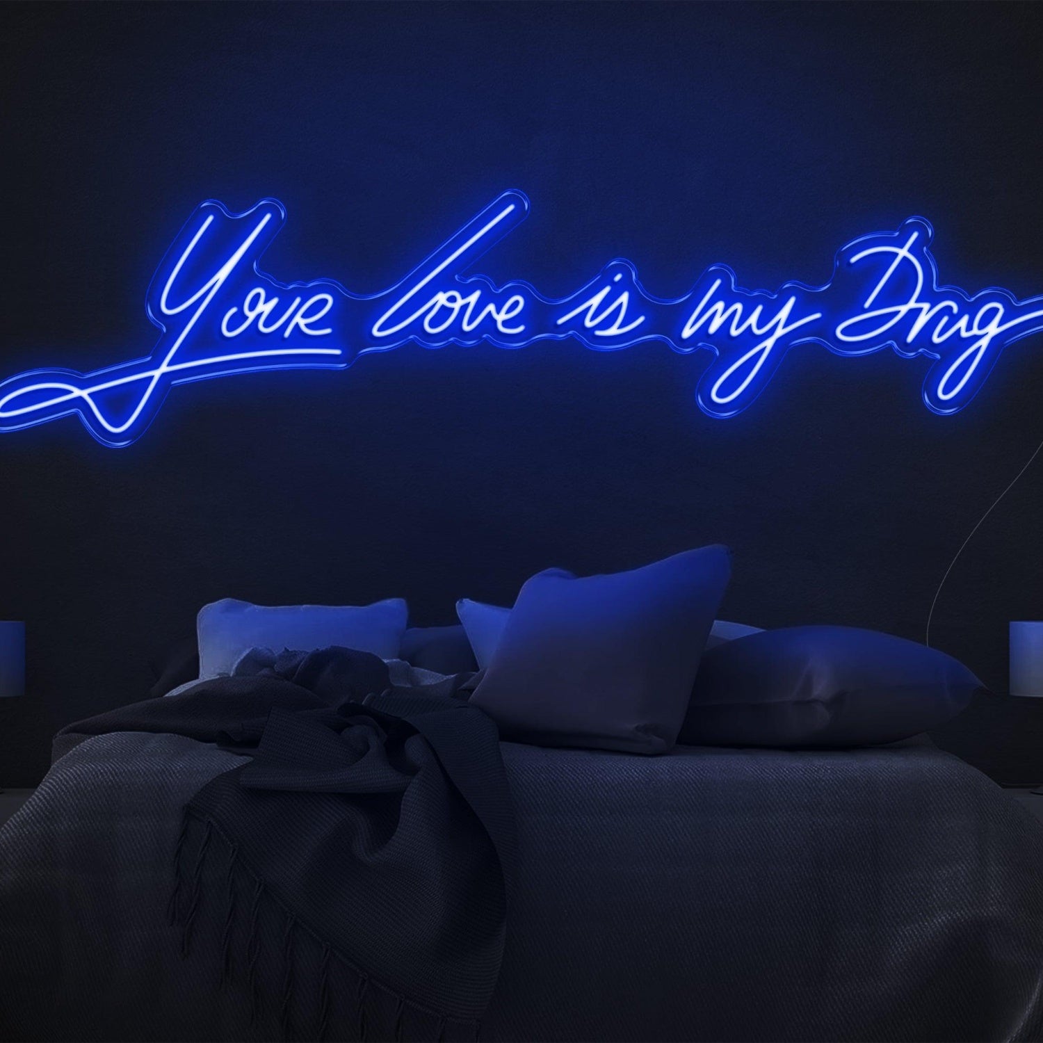 Your Love Is My Drug Purple Led Neon Sign For Bedroom Wall Decor | Shineneon