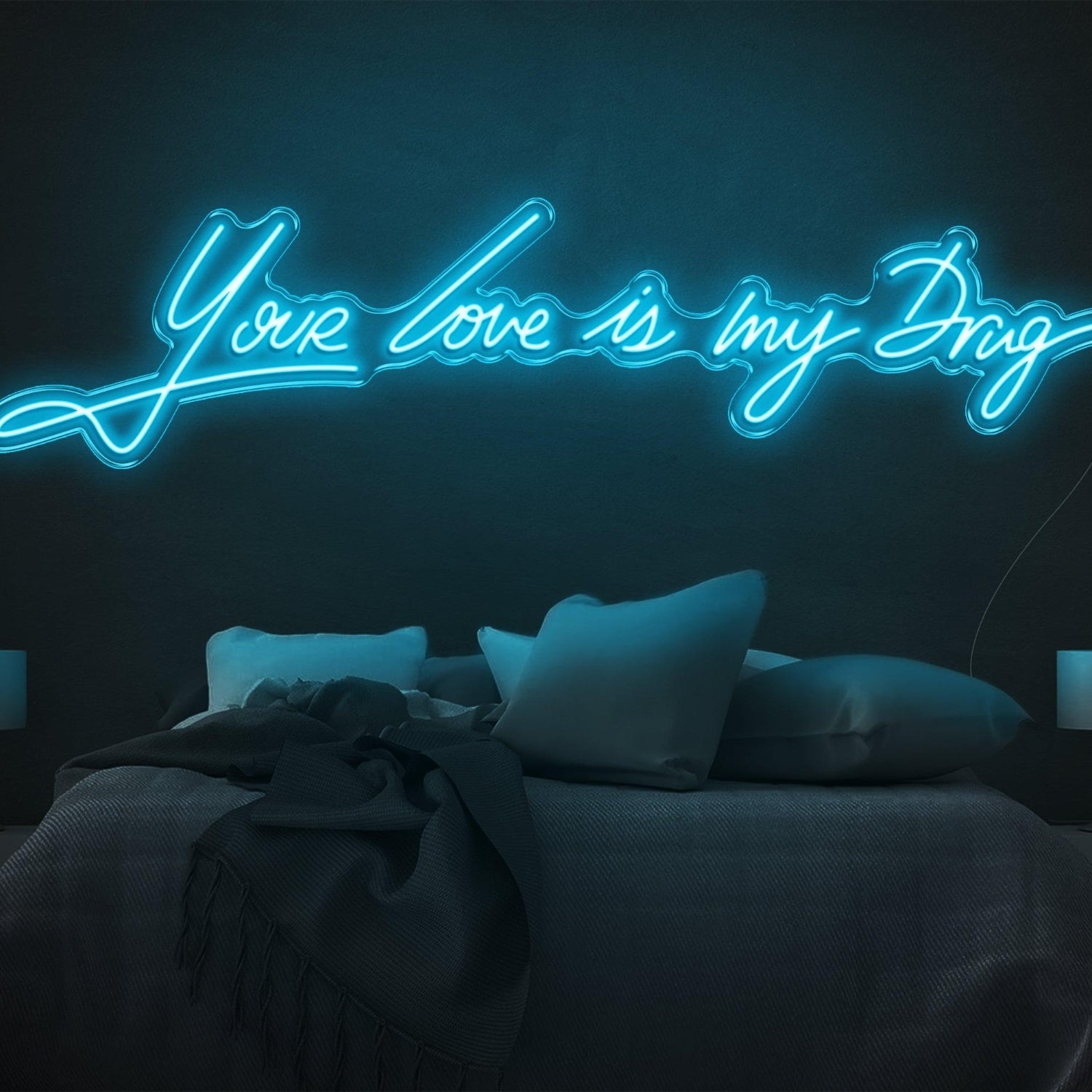 Your Love Is My Drug Purple Led Neon Sign For Bedroom Wall Decor | Shineneon