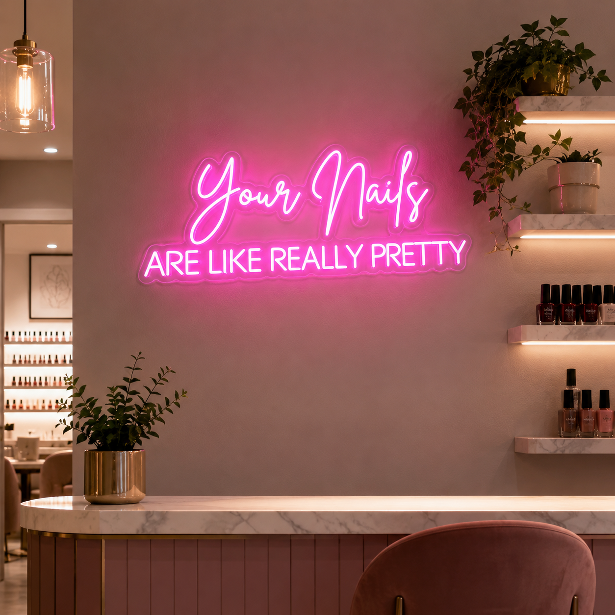 Your Nails Are Like Really Pretty LED Neon Sign - 04 Size Image